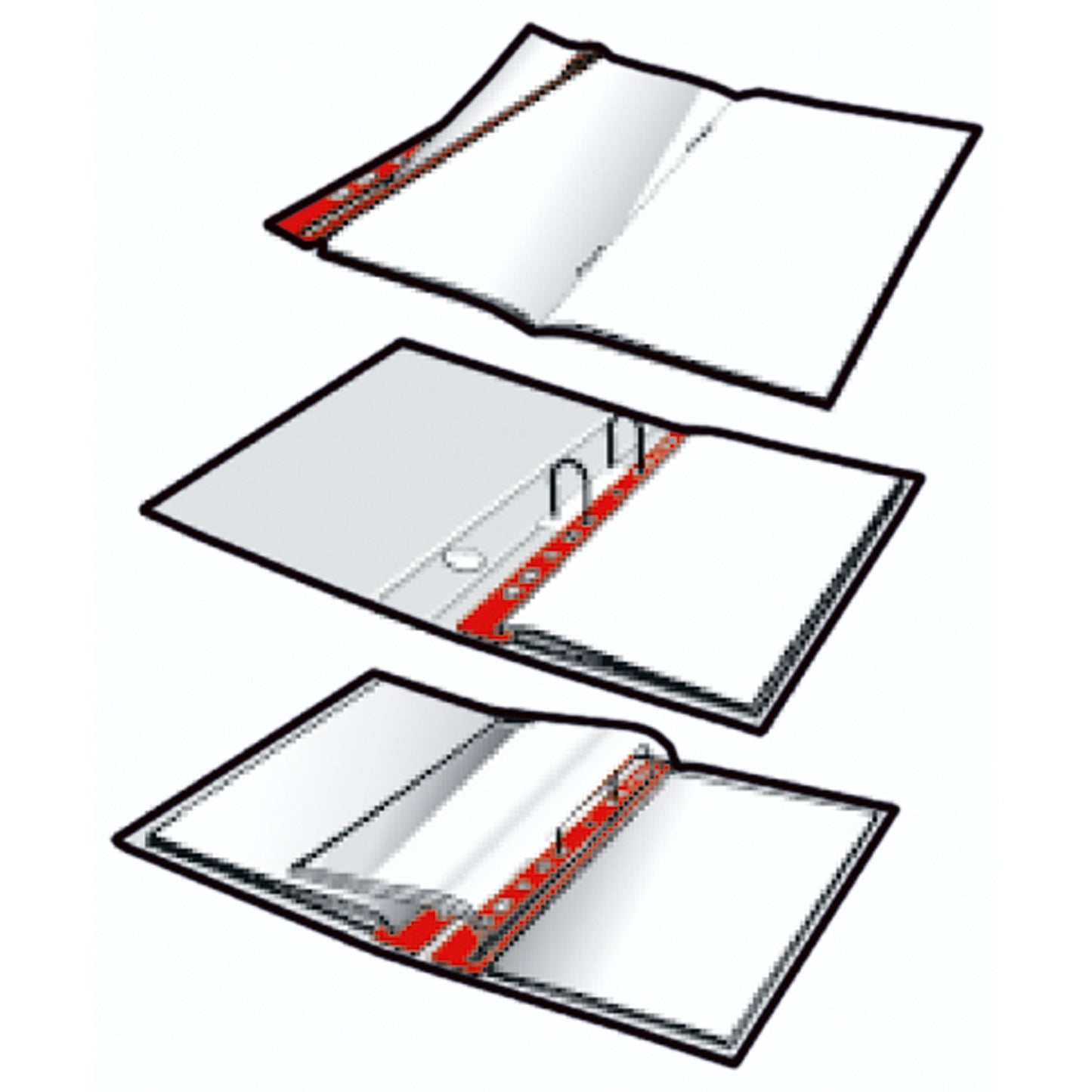 DURABLE Ordnungsschiene DIN A4 Polypropylen schwarz 50 St./Pack.