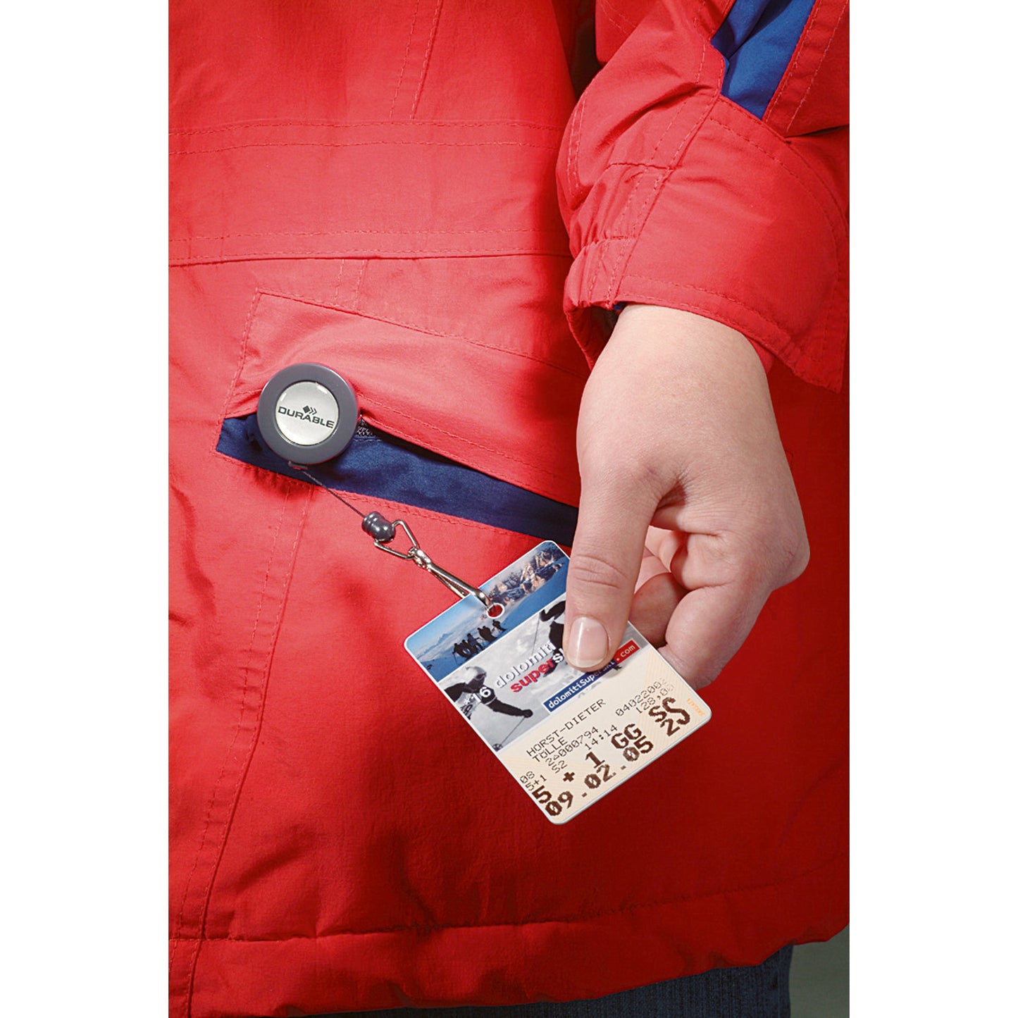 DURABLE Jojo für Ausweishalter 0,8m Kunststoff/Metall anthrazit 10 St./Pack.