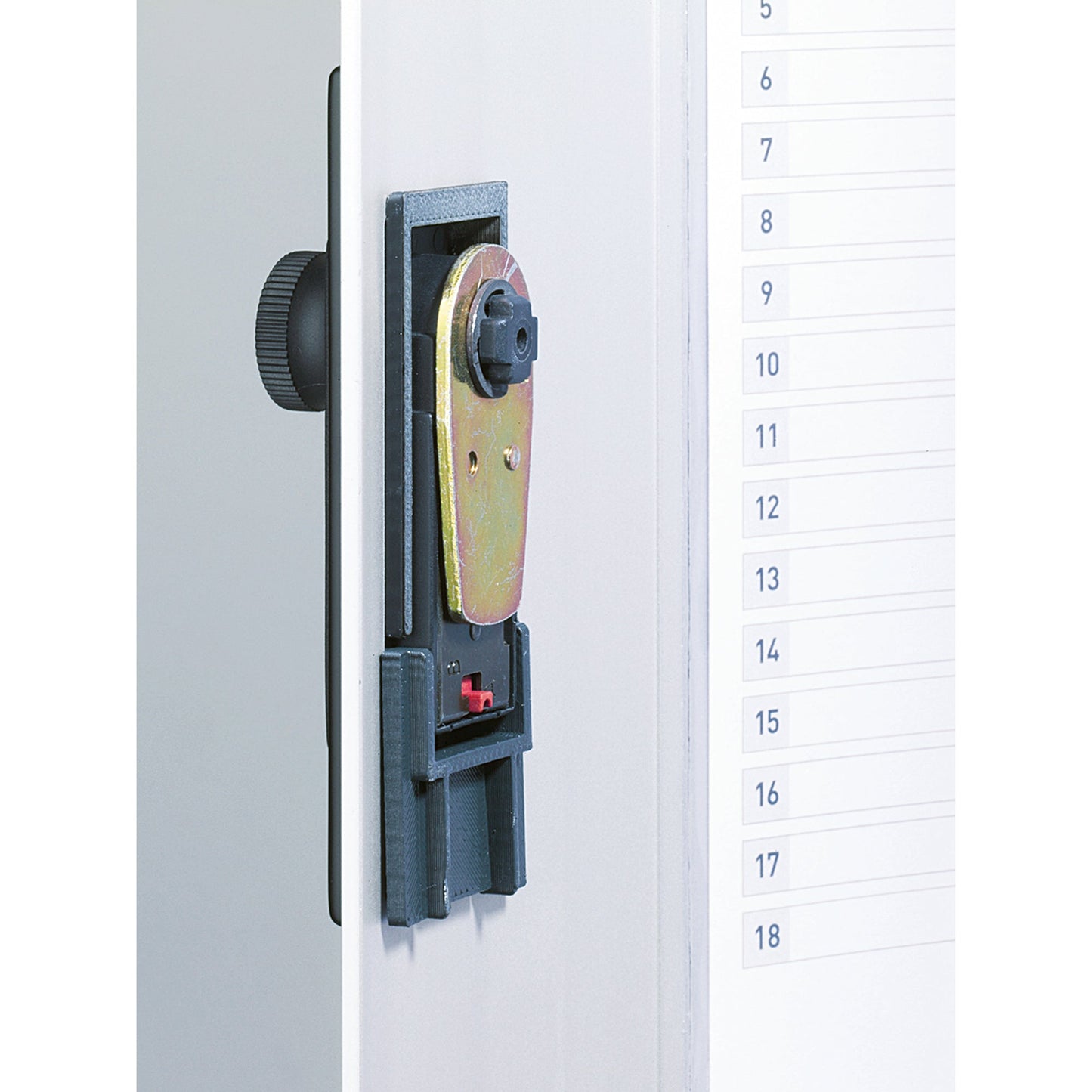 DURABLE Schlüsselschrank KEY BOX PLUS 30,2 x 40 x 11,8 cm (B x H x T) inkl. 6 KEY CLIP Schlüsselanhänger (farbig sortiert) Aluminium silber metallic