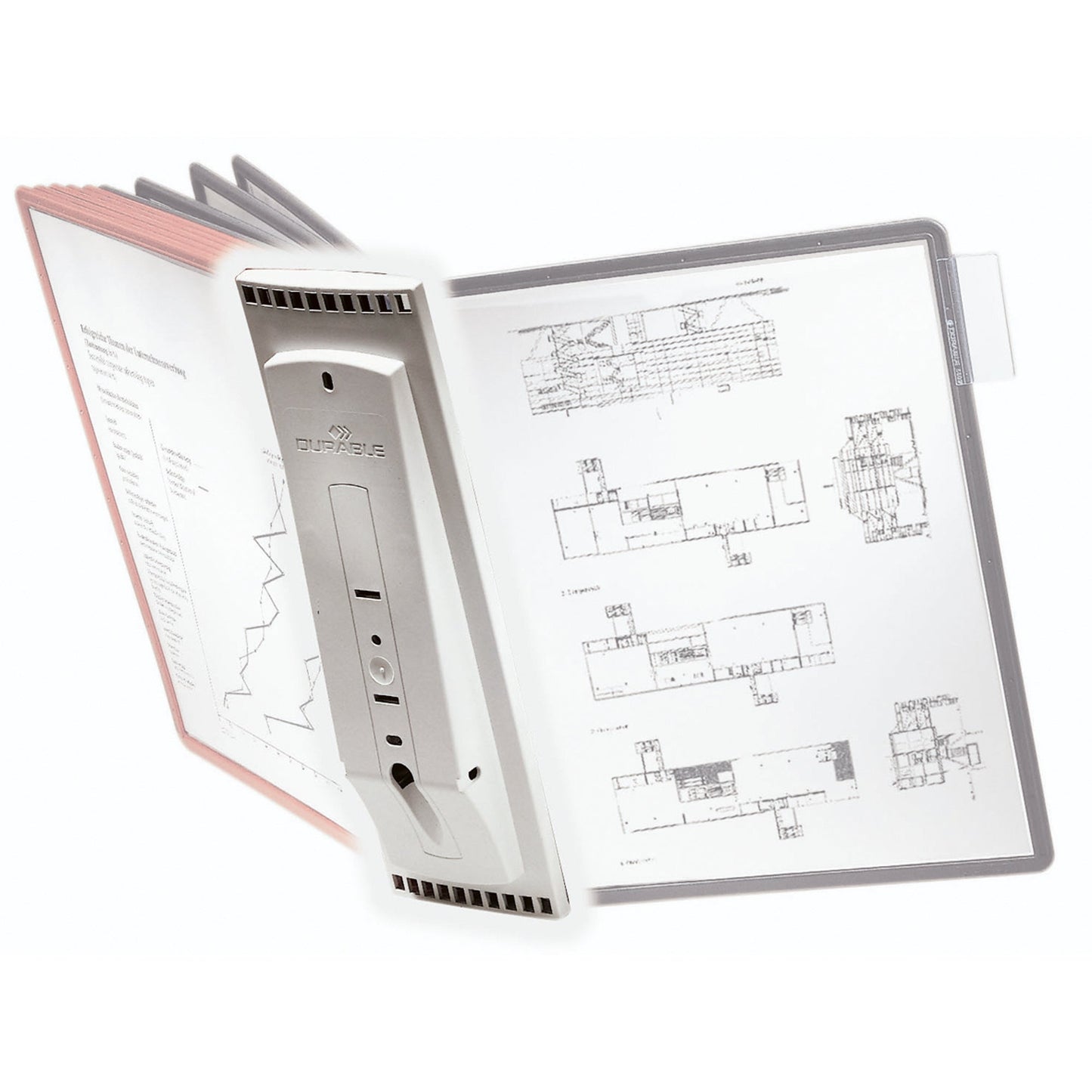 DURABLE Sichttafelwandhalter SHERPA® WALL MODULE 10 DIN A4 Kunststoff
