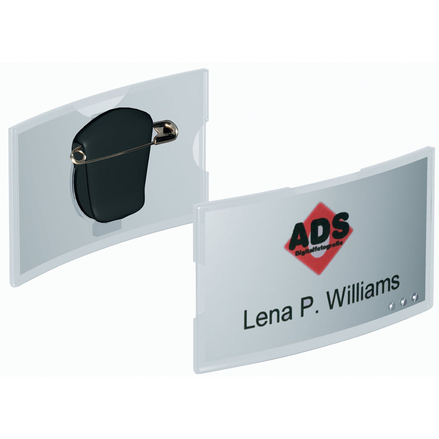 DURABLE Namensschild KONVEX 75 x 40 mm (B x H) Kombiklemme transparent 25 St./Pack.