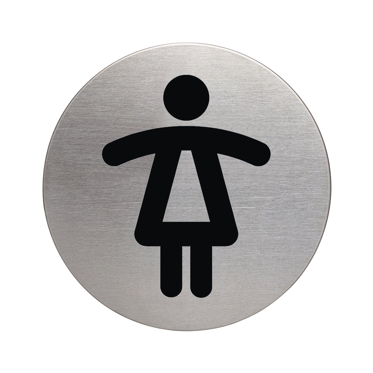 DURABLE Piktogramm Türschild PICTO 83mm Edelstahl, gebürstet silber metallic WC Damen