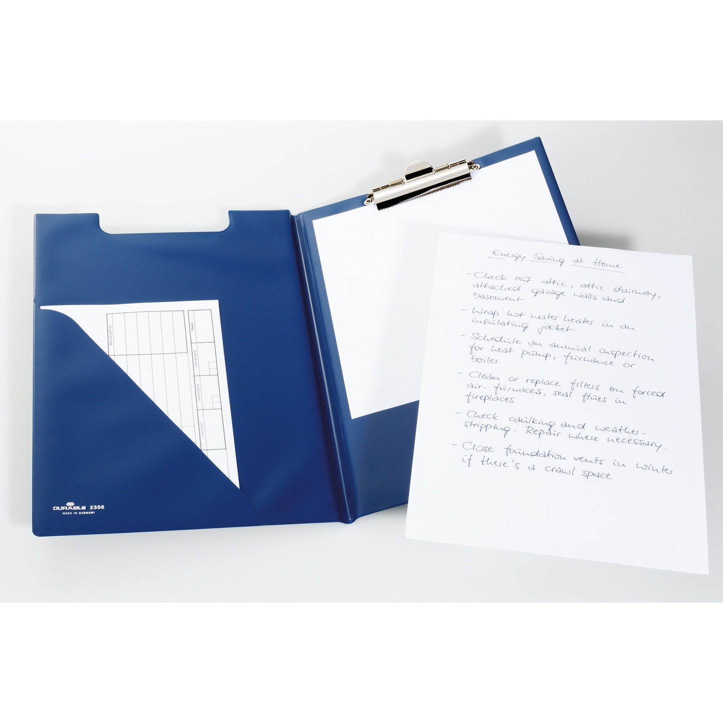 DURABLE Klemmbrettmappe 24 x 33 cm (B x H) Kunststoff/Karton blau