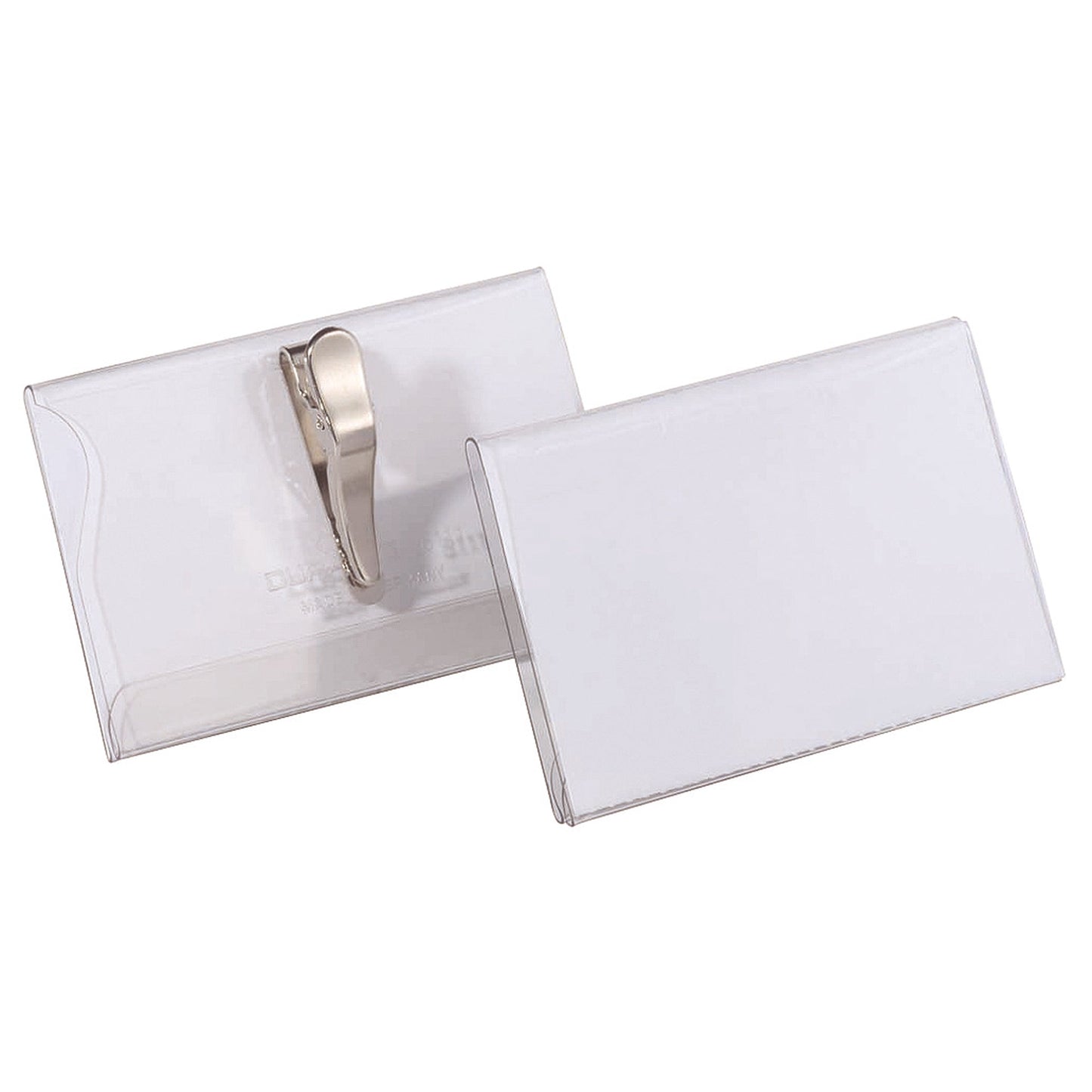 DURABLE Namensschild 90 x 54 mm (B x H) drehbare Krokoklemme transparent 25 St./Pack.
