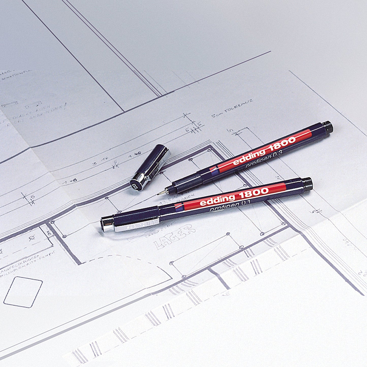 edding Fineliner 1800 profipen 0,25mm rot