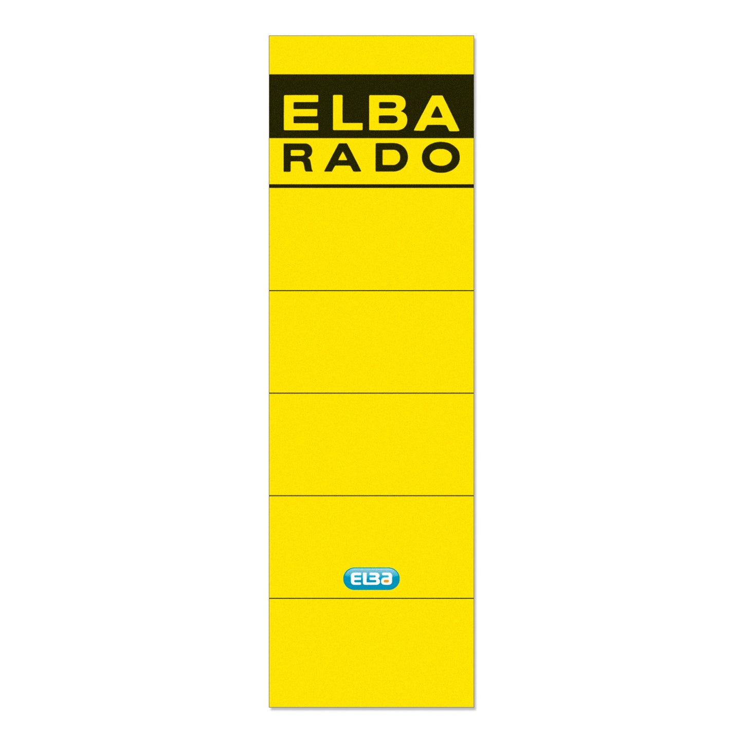 ELBA Ordnerrückenetikett breit/kurz 59 x 190 mm (B x H) selbstklebend ohne Griffloch gelb 10 Etik./Pack.