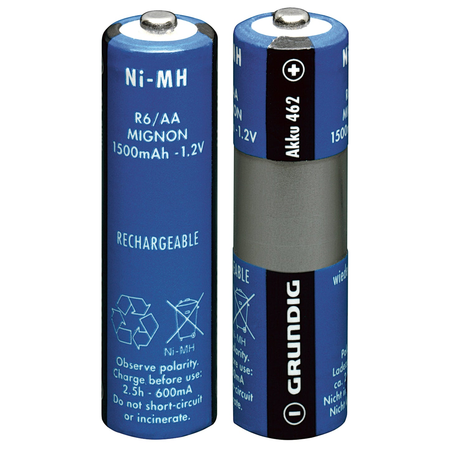 Grundig Akku 462 Mignon/AA HR6 Nickel-Metallhydrid 1,2V 1.500 mAh 2 St./Pack.