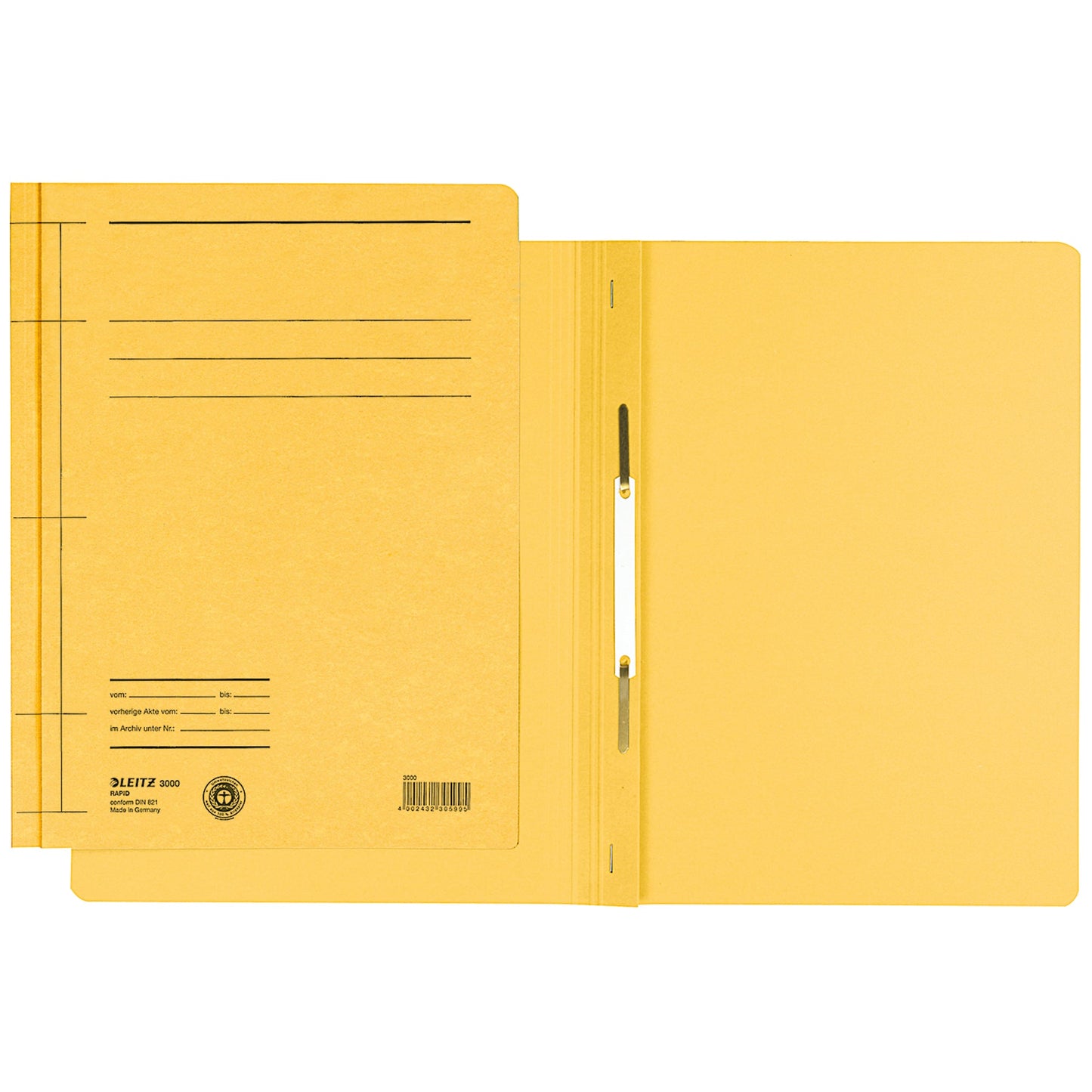 Leitz Schnellhefter Rapid DIN A4 250g/m² Manilakarton, recycelt gelb