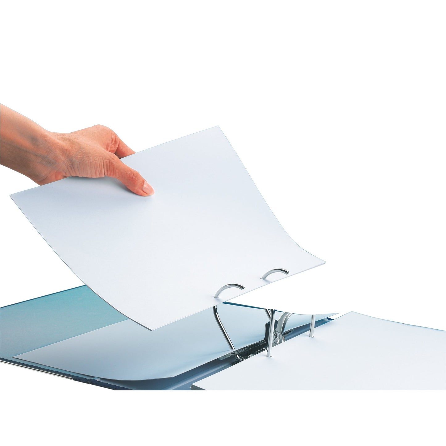 Leitz Ordner WOW 52mm DIN A4 Rückenschild: geklebt mit Schlitzen Werkstoff: Graupappe Material außen: Papier, laminiert Material innen: Papier, laminiert blau