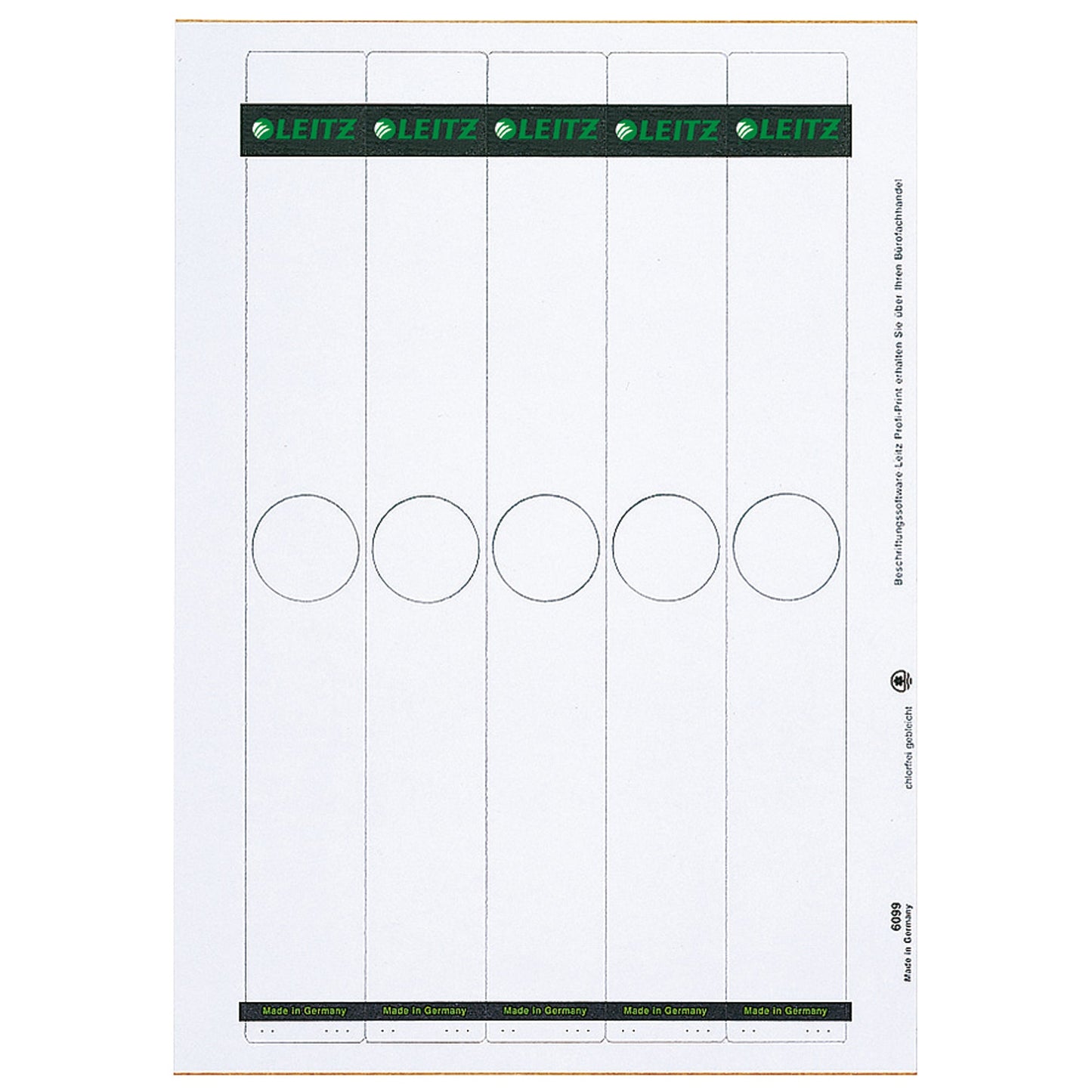 Leitz Ordnerrückenetikett schmal/lang 34 x 279 mm (B x H) selbstklebend mit Griffloch grau 125 Etik./Pack.