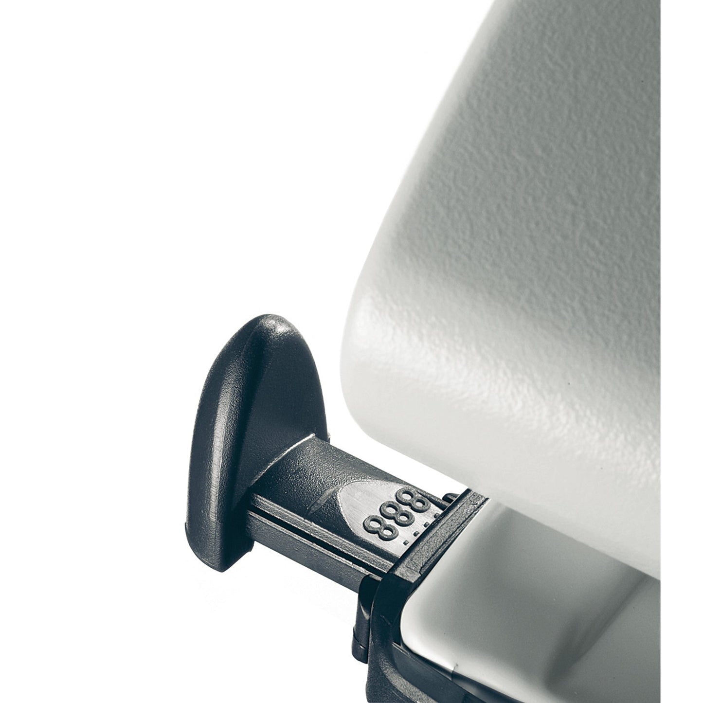Leitz Doppellocher 8 x 8 x 8cm 40 Bl. (80 g/m²) mit Anschlagschiene grau