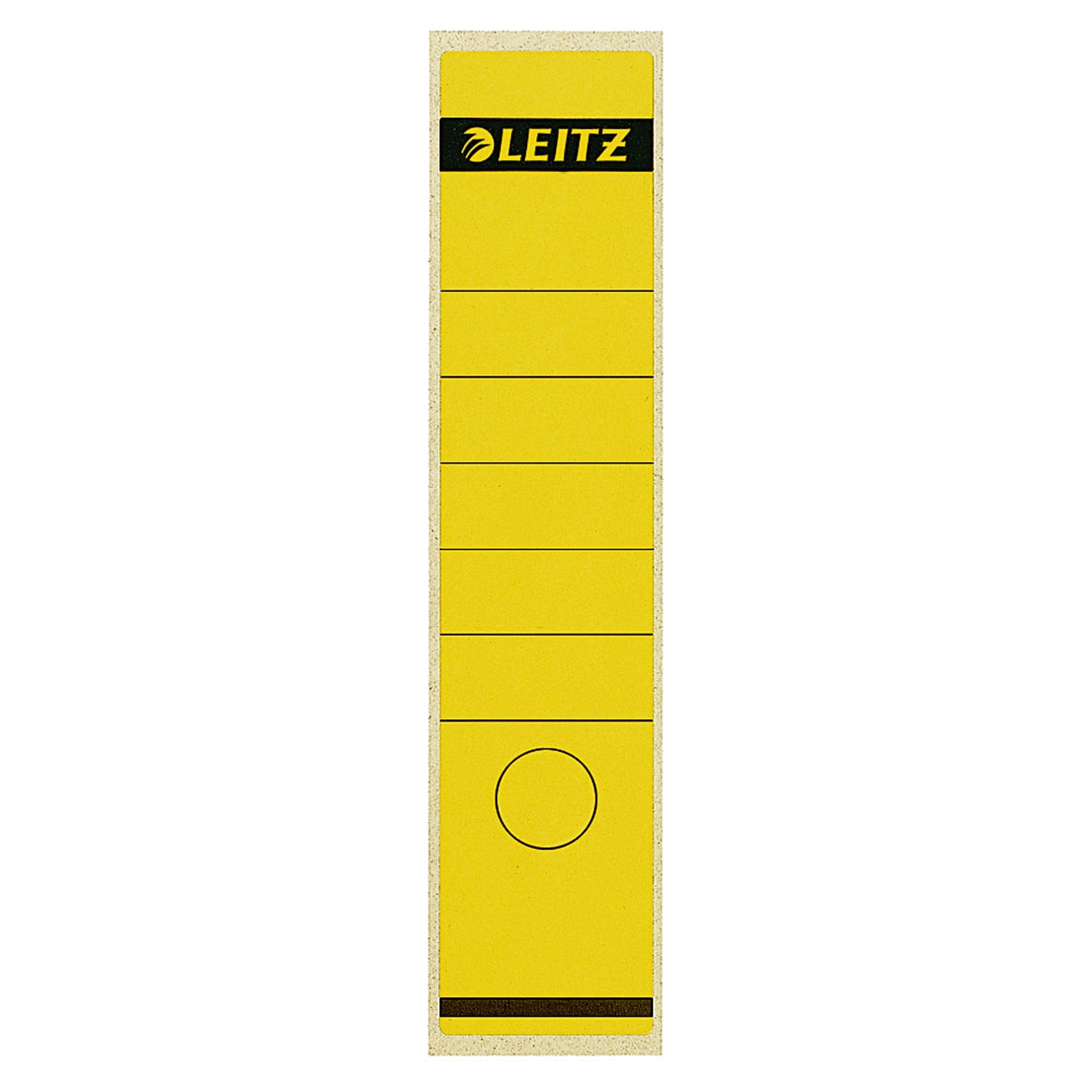 Leitz Ordnerrückenetikett breit/lang 61,5 x 285 mm (B x H) selbstklebend mit Griffloch gelb 10 Etik./Pack.