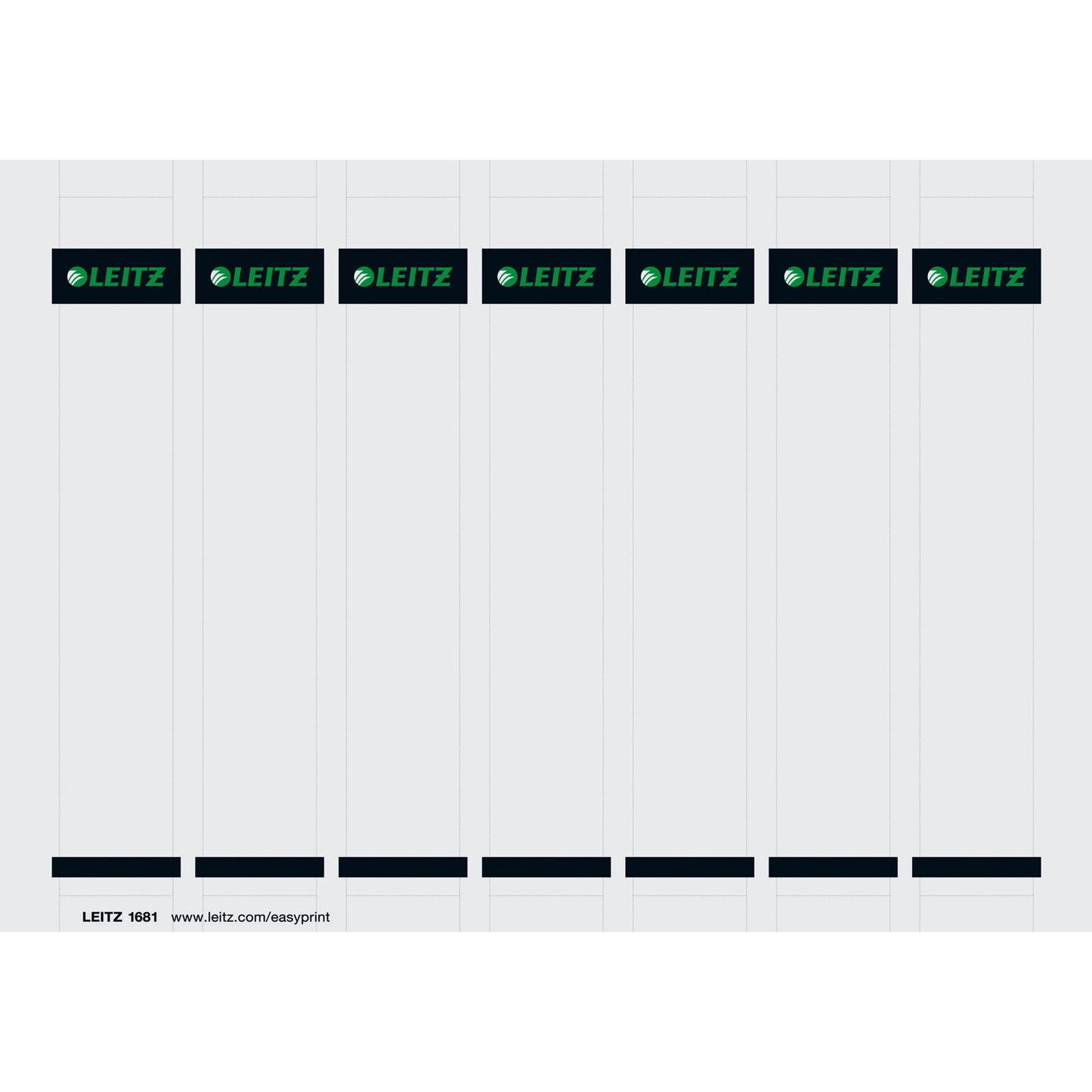 Leitz Rückenschild schmal/kurz 31 x 190 mm (B x H) grau 175 St./Pack.