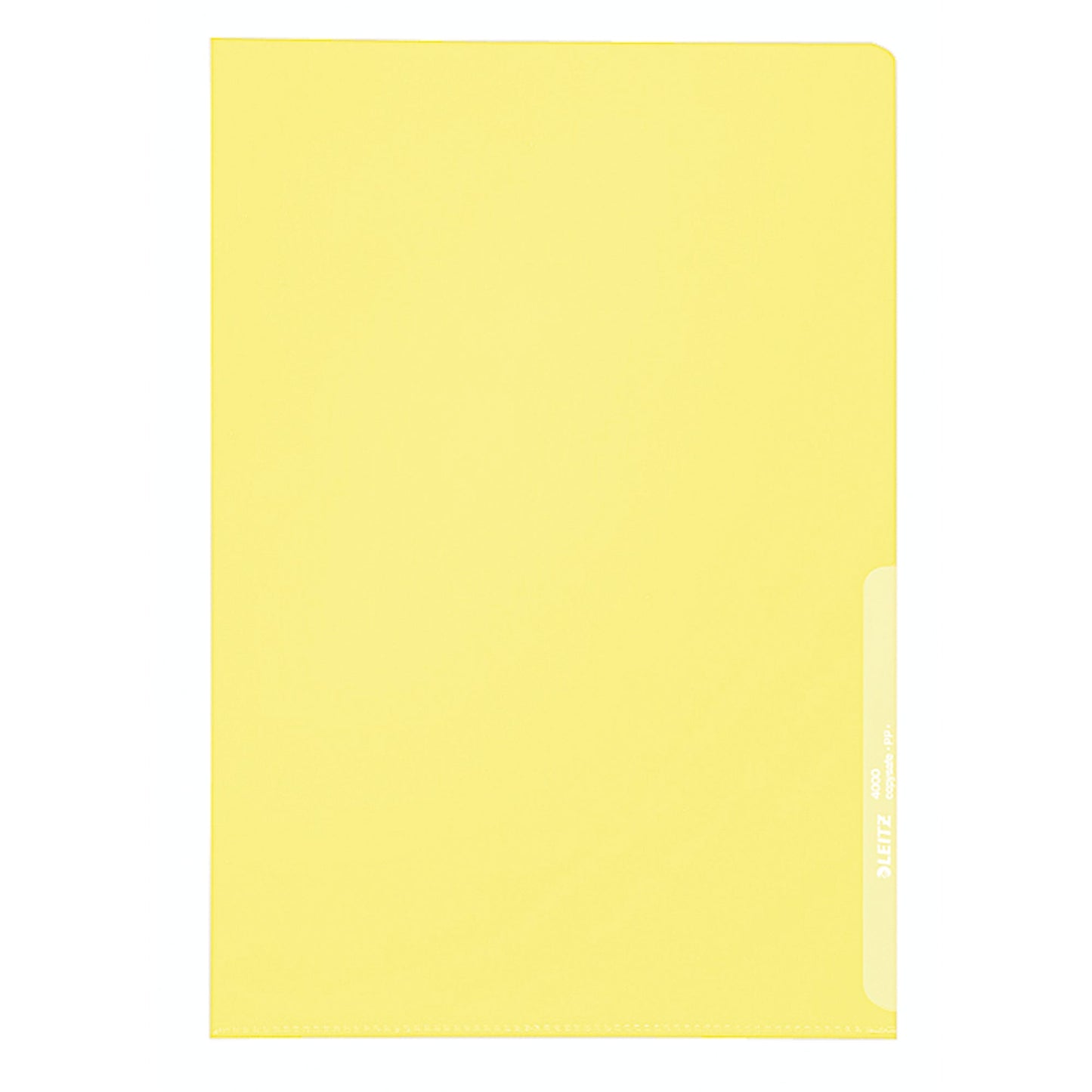 Leitz Sichthülle Standard DIN A4 130µm oben, rechts offen dokumentenecht Polypropylenfolie gelb genarbt 100 St./Pack.