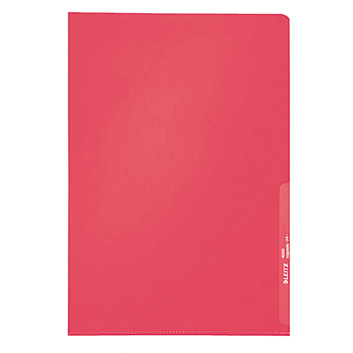 Leitz Sichthülle Standard DIN A4 130µm oben, rechts offen dokumentenecht Polypropylenfolie rot genarbt 100 St./Pack.