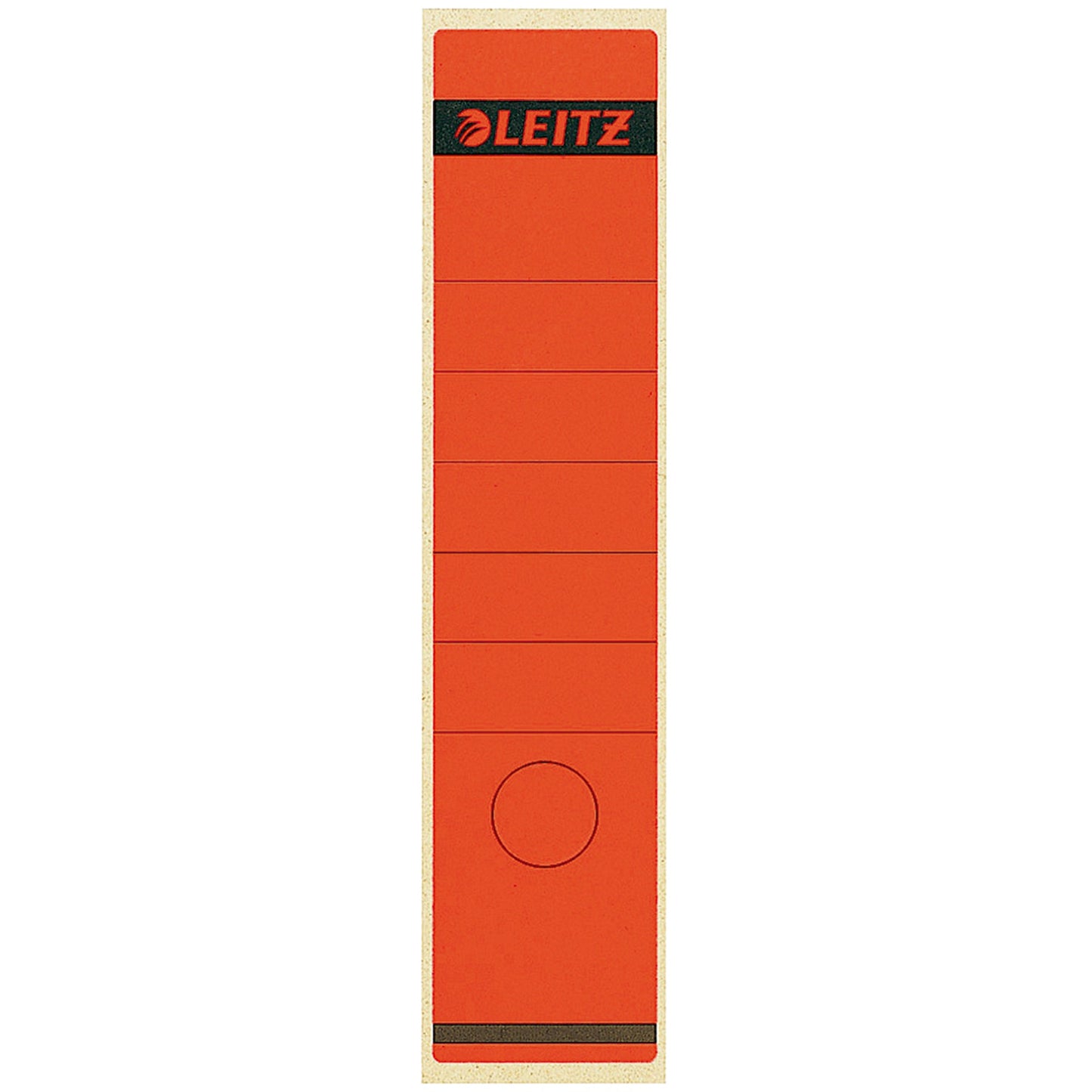 Leitz Ordnerrückenetikett breit/lang 61,5 x 285 mm (B x H) selbstklebend mit Griffloch rot 10 Etik./Pack.