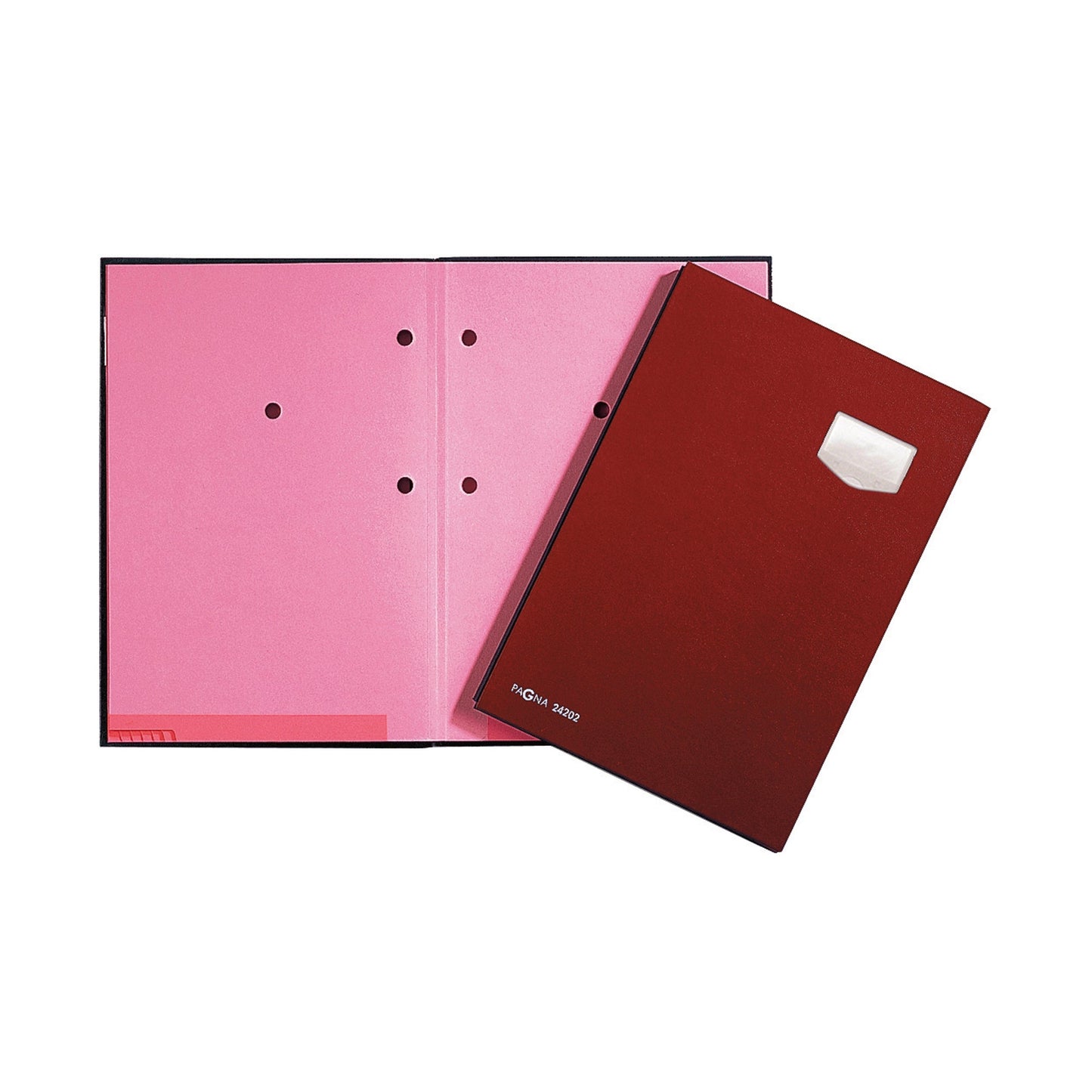 PAGNA Unterschriftenmappe de Luxe DIN A4 Kunststoff rot rosa 10 Fächer