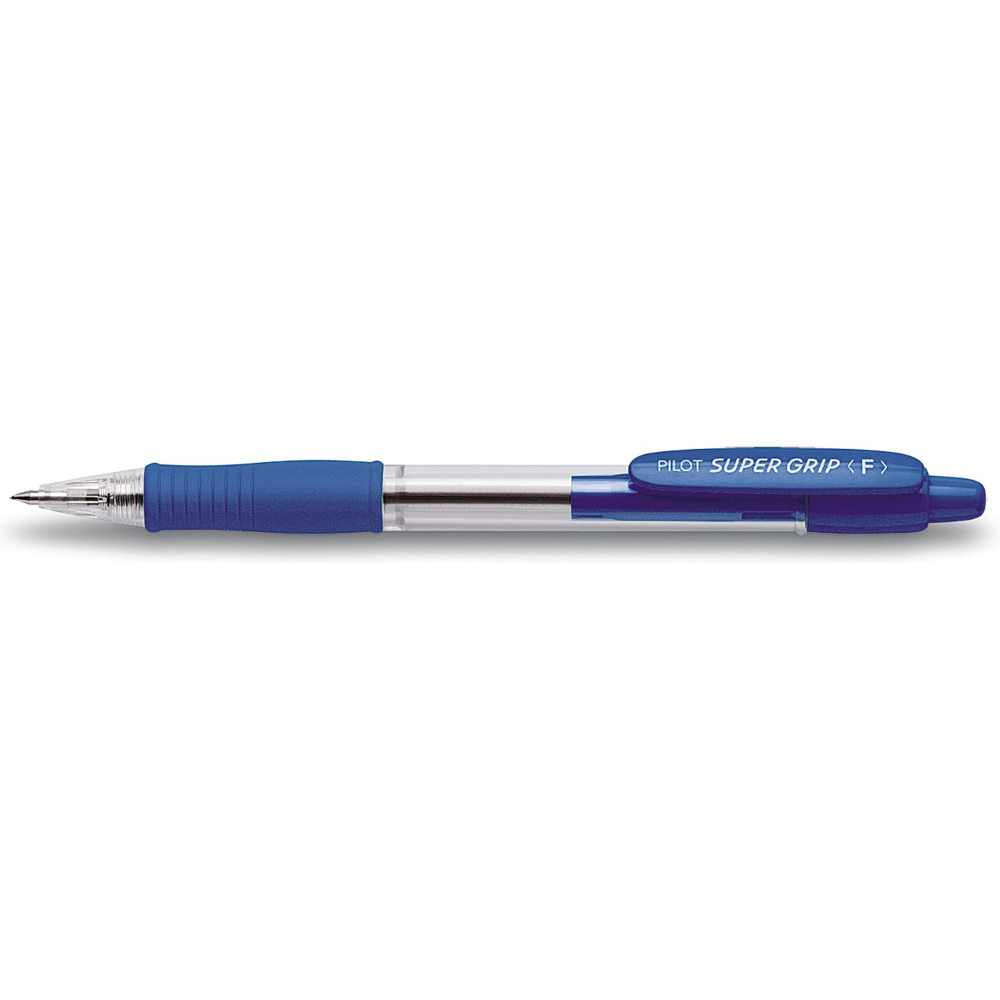 PILOT Kugelschreiber Super Grip 0,3mm F blau Mine auswechselbar dokumentenecht Schaftfarbe: transparent