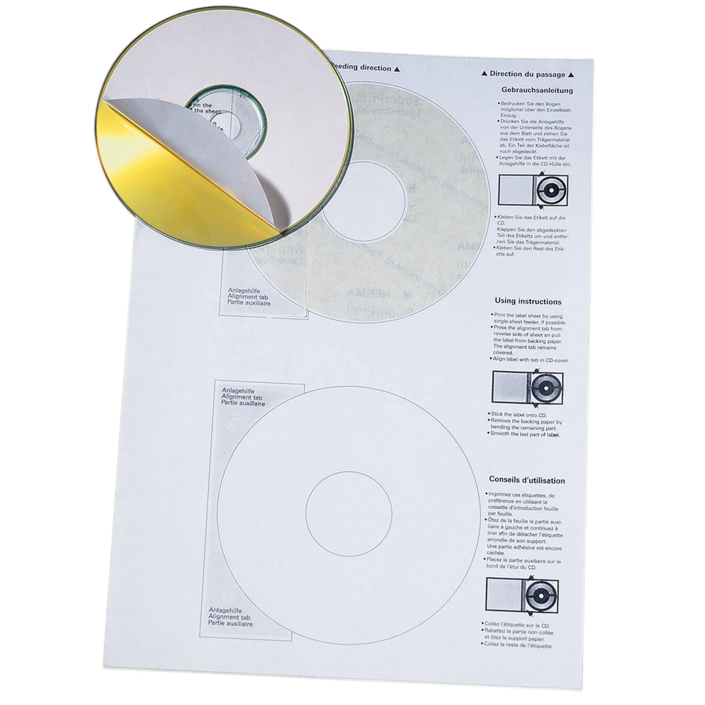 Soennecken CD/DVD Etikett 116mm Papier weiß 200 Etik./Pack.