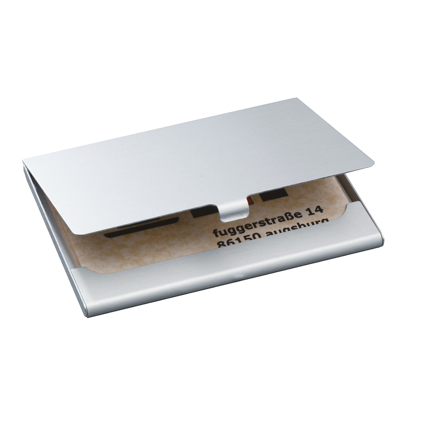 SIGEL Visitenkartenetui 9,2 x 6,3 x 0,5 cm (B x H x T) 15 Karten Aluminium silber
