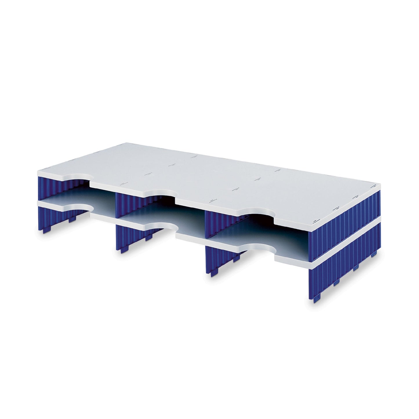 styro Dokumentenablage styrodoc trio Aufbaueinheit 72,3 x 14 x 33,1 cm (B x H x T) Polystyrol grau/blau