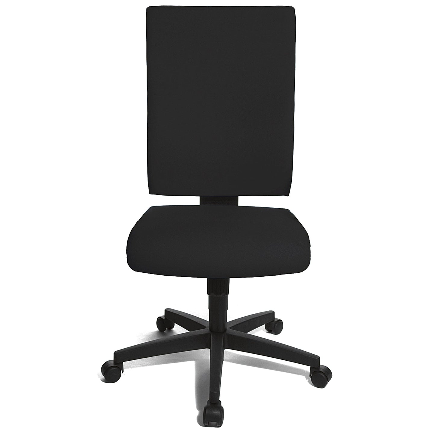 TOPSTAR Bürodrehstuhl Light Star 20 X 41-53cm Punktsynchronmechanik Rolle hart gebremst (für Teppichboden) optionales Zubehör: Armlehnen 7105: G3, Rolle weich gebremst (für Hartboden) 6990-3 Polyamid schwarz