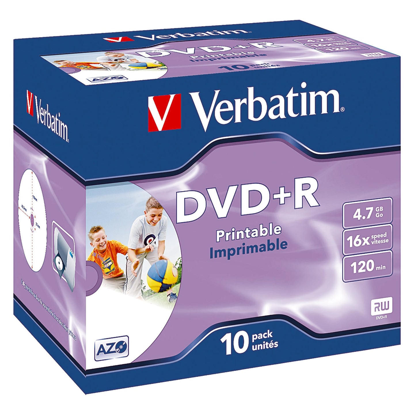 Verbatim DVD+R 120min 4,7Gbyte 16x 10 St./Pack.