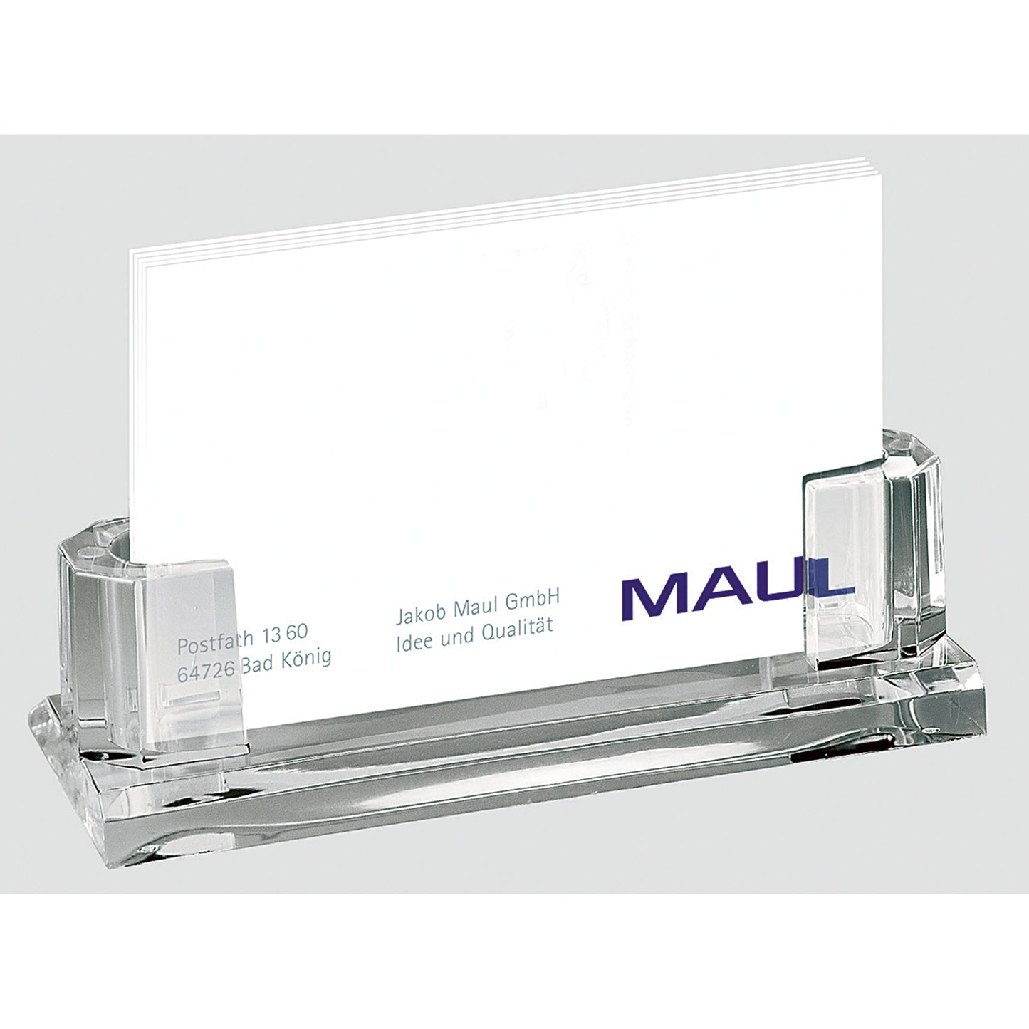 MAUL Visitenkartenständer Acryl nicht gefüllt 35 Karten Acryl glasklar