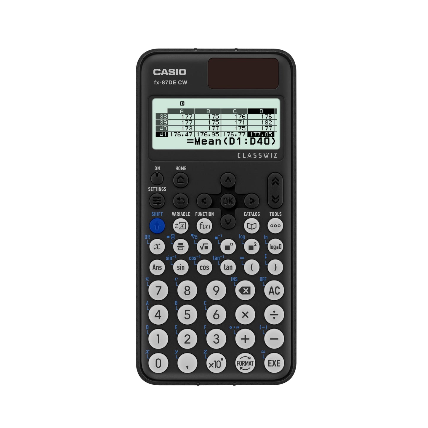 CASIO® Schulrechner FX-87DE CW ClassWiz 1 x 17-stellig, 1 x 10+2-stellig 593 Funktionen schwarz