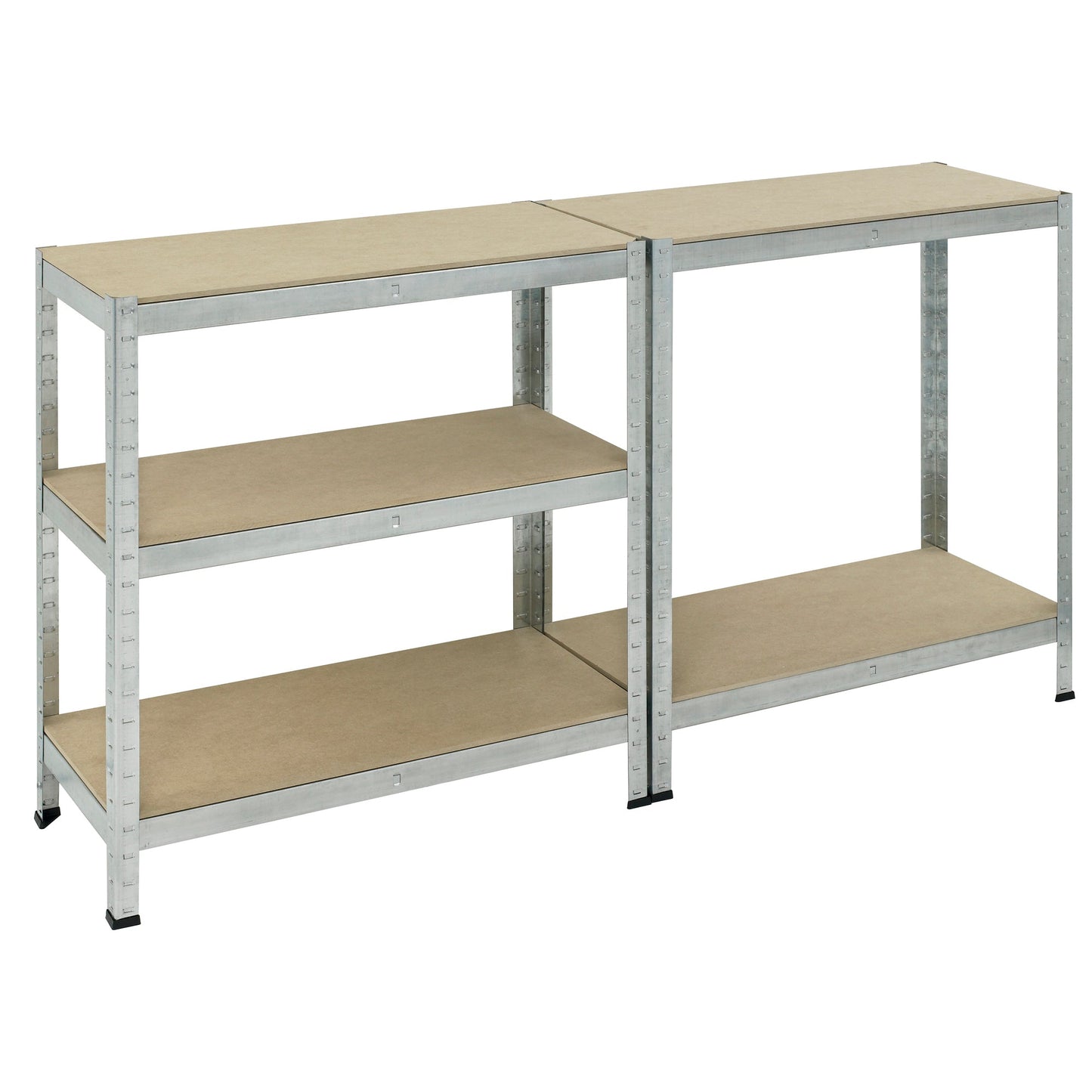 pro-bau-tec Grundregal 900 x 1.800 x 400 mm (B x H x T) 5 Fachböden 175kg Stahl, pulverbeschichtet