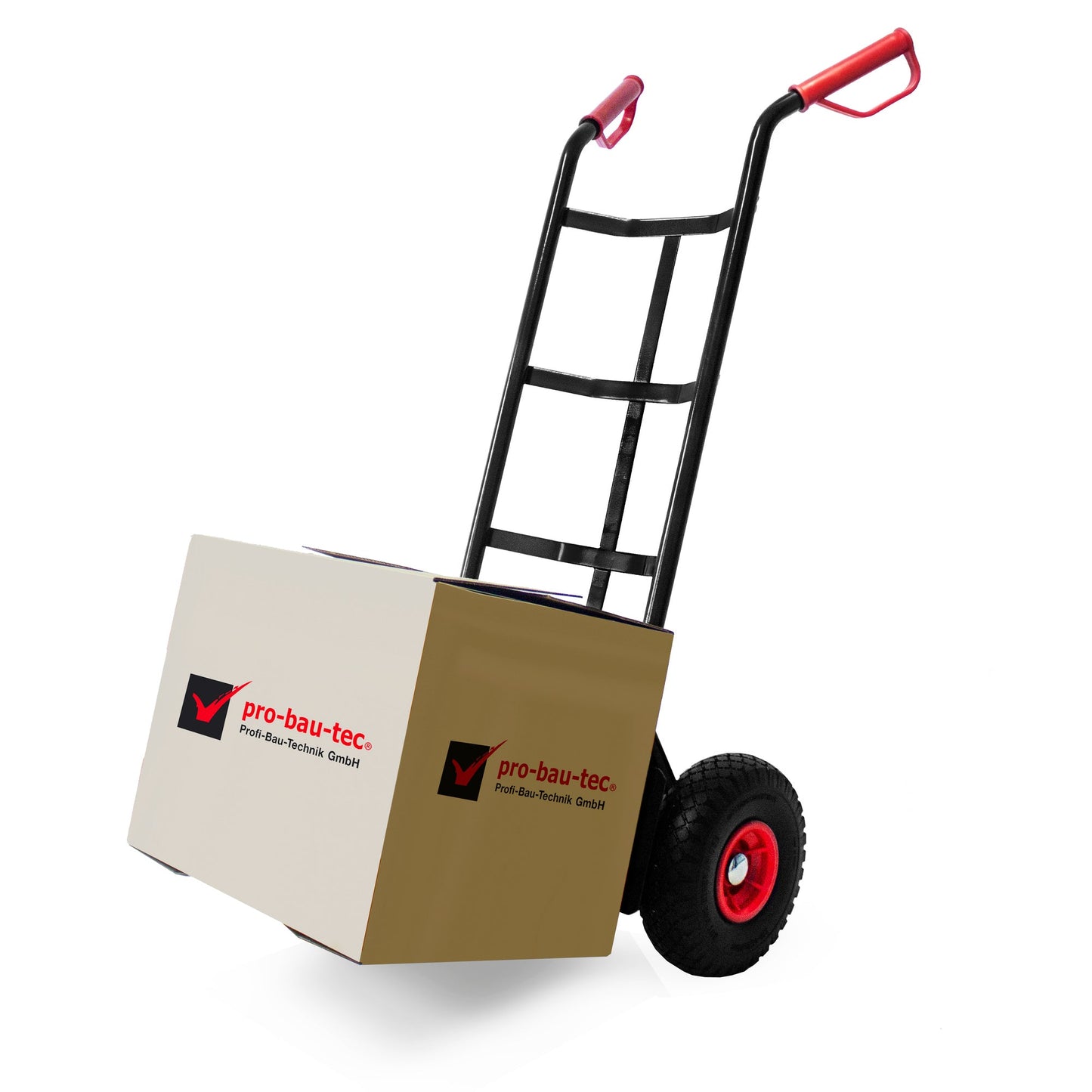 pro-bau-tec Sackkarre PU Basis 46 x 117,5 x 48 cm (B x H x L) 150kg Stahl, pulverbeschichtet schwarz