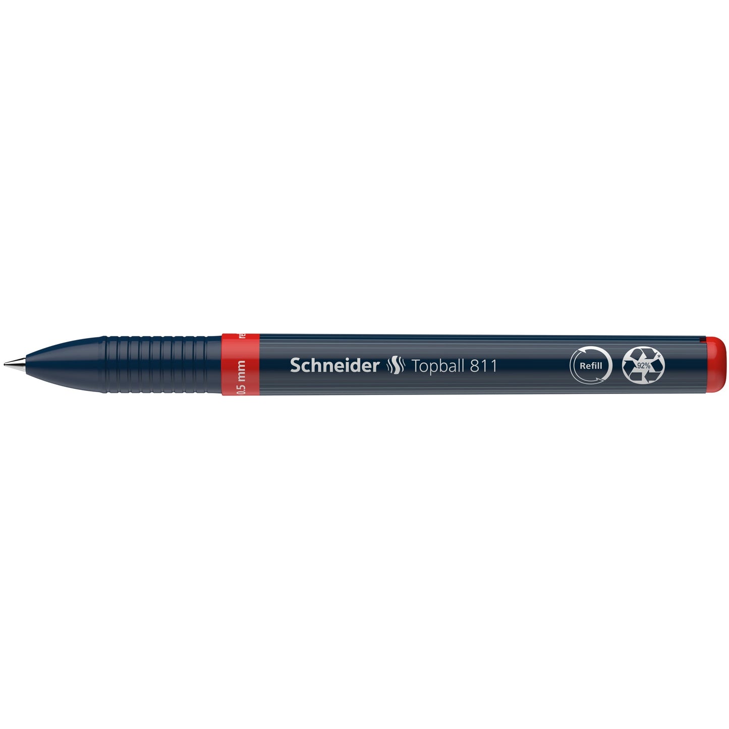 Schneider Tintenroller Topball 811 0,5mm rot Rundspitze nicht dokumentenecht