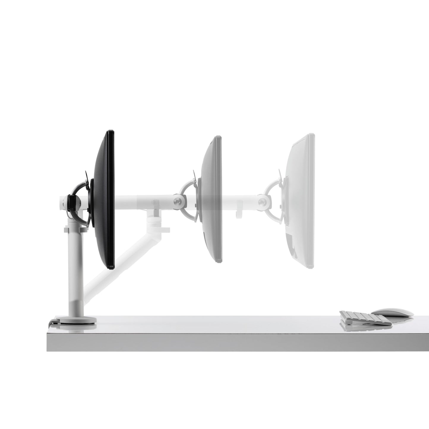 Flo Monitorschwenkarm 3-9kg Aluminium/Stahl/Kunststoff/Zink weiß