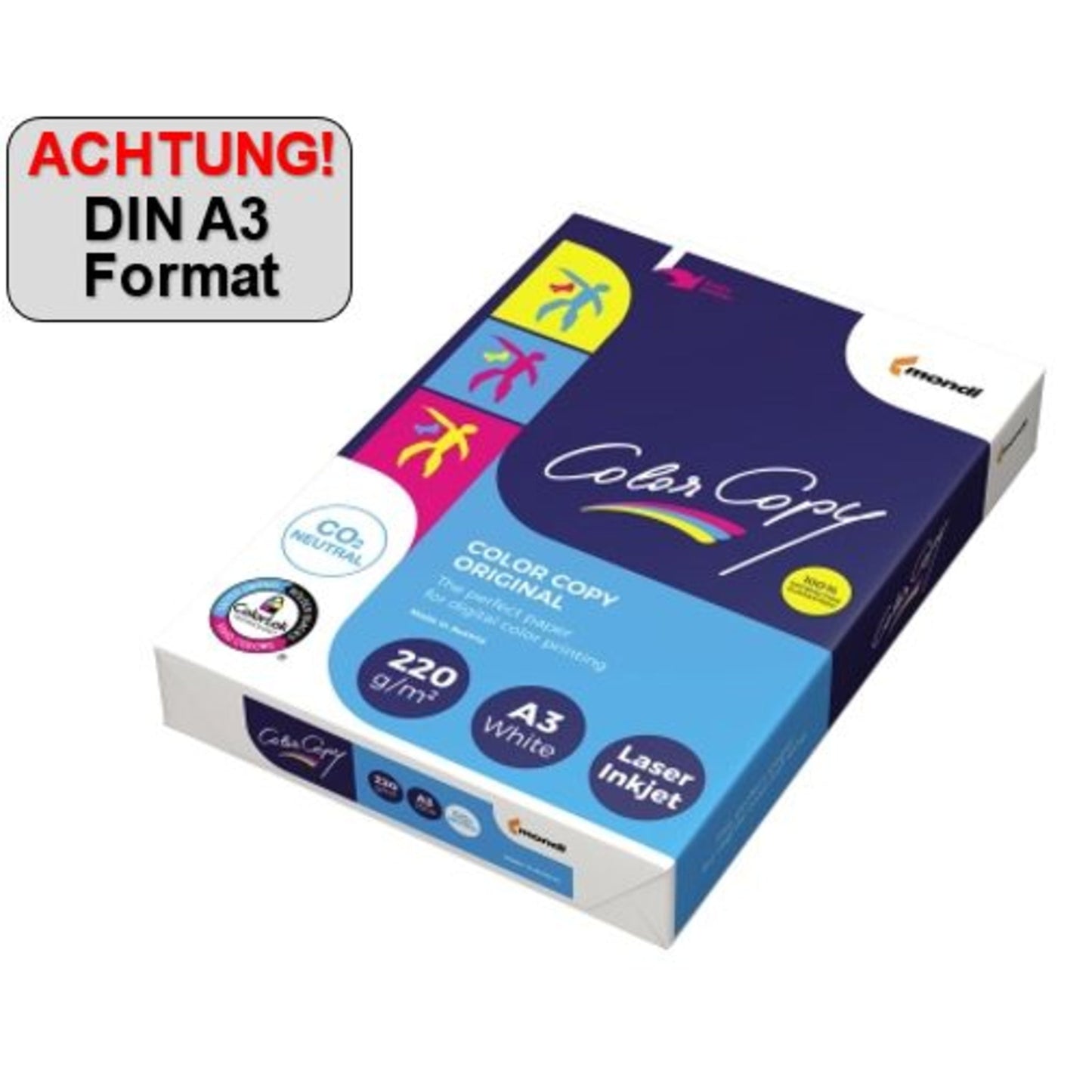 Color Copy Kopierpapier DIN A3 220g/m² elementar chlorfrei gebleicht, holzfrei weiß 250 Bl./Pack.