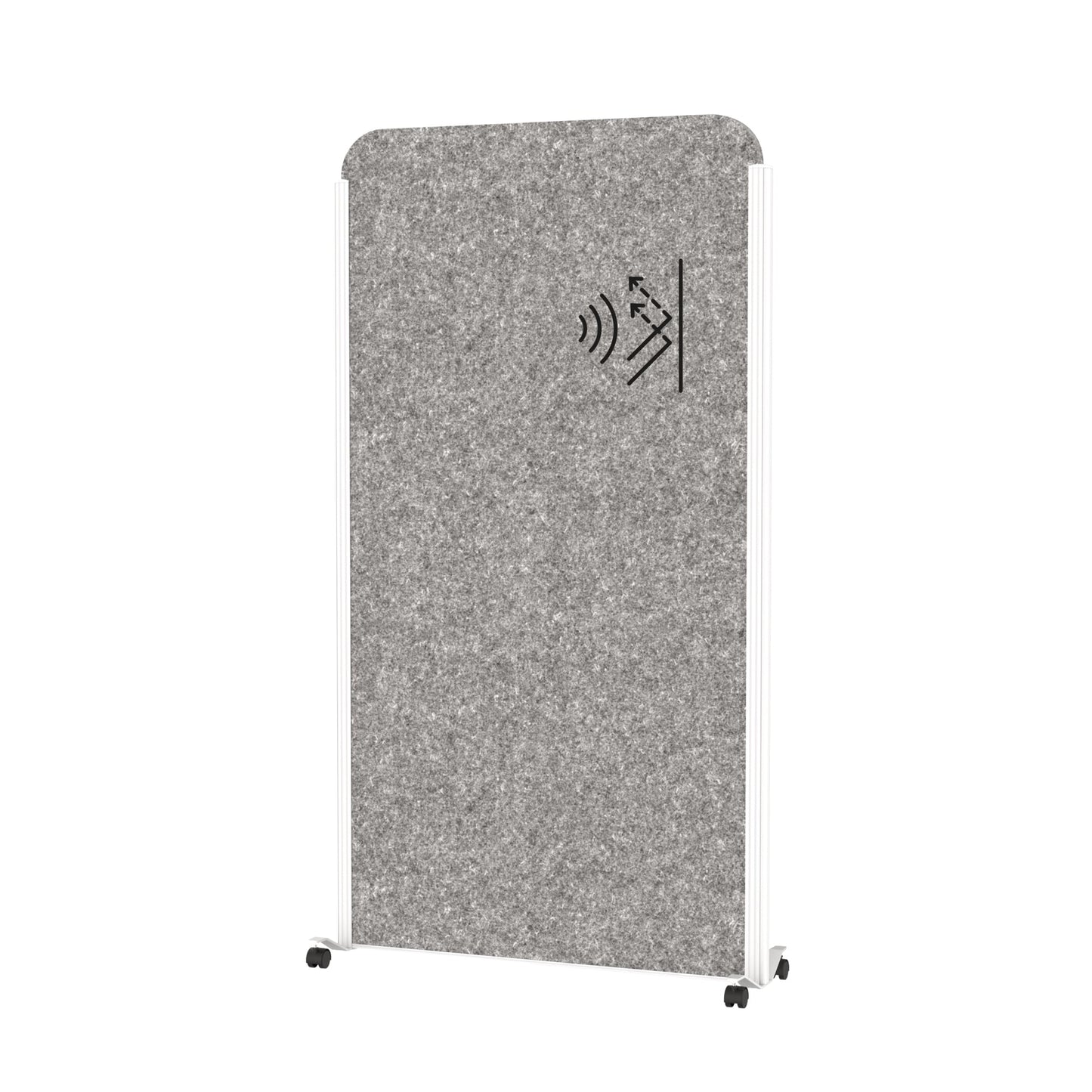 MAUL Stellwand MAULcocoon 100 x 180 cm (B x H) Zweibeinstativ 100 % PES-Fasern, 20 % recycelt dunkelgrau