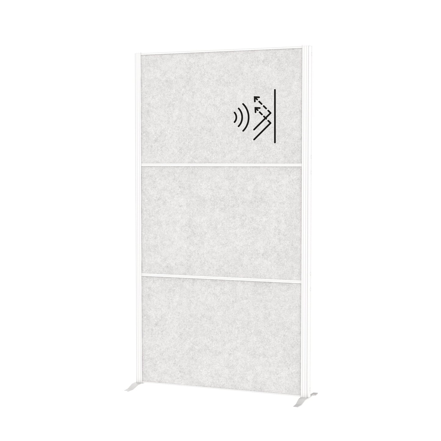 MAUL Stellwand MAULconnecto 100 x 182 cm (B x H) Zweibeinstativ 100 % PES-Fasern, 20 % recycelt hellgrau