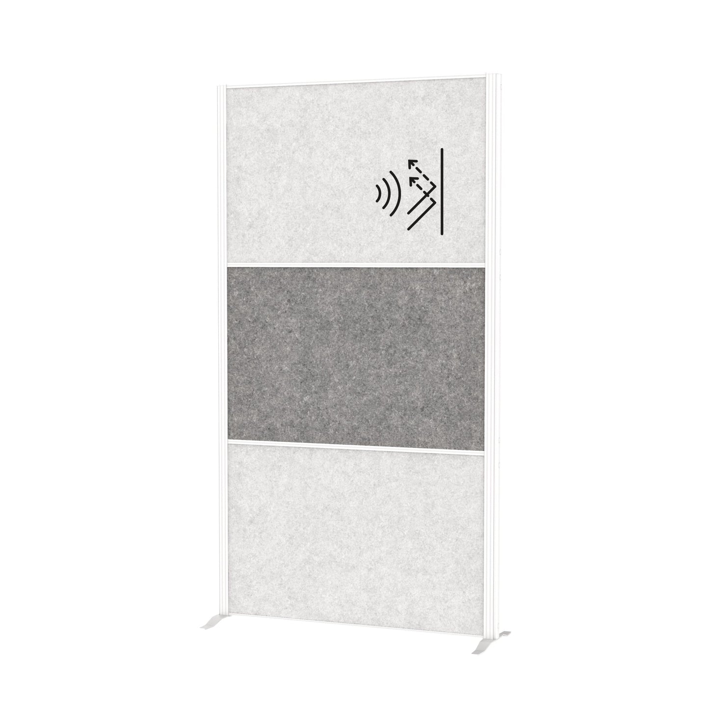MAUL Stellwand MAULconnecto 100 x 182 cm (B x H) Zweibeinstativ 100 % PES-Fasern, 20 % recycelt hellgrau, dunkelgrau