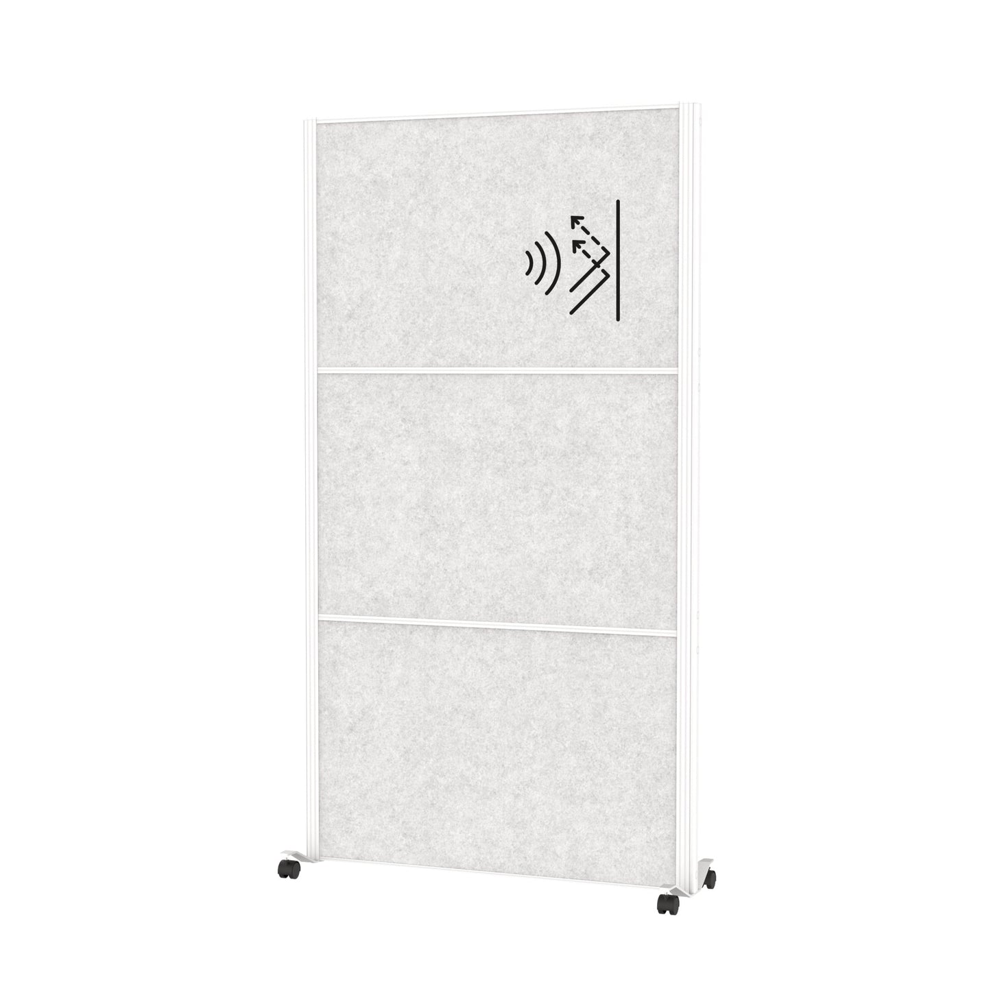 MAUL Stellwand MAULconnecto 100 x 182 cm (B x H) Zweibeinstativ 100 % PES-Fasern, 20 % recycelt hellgrau