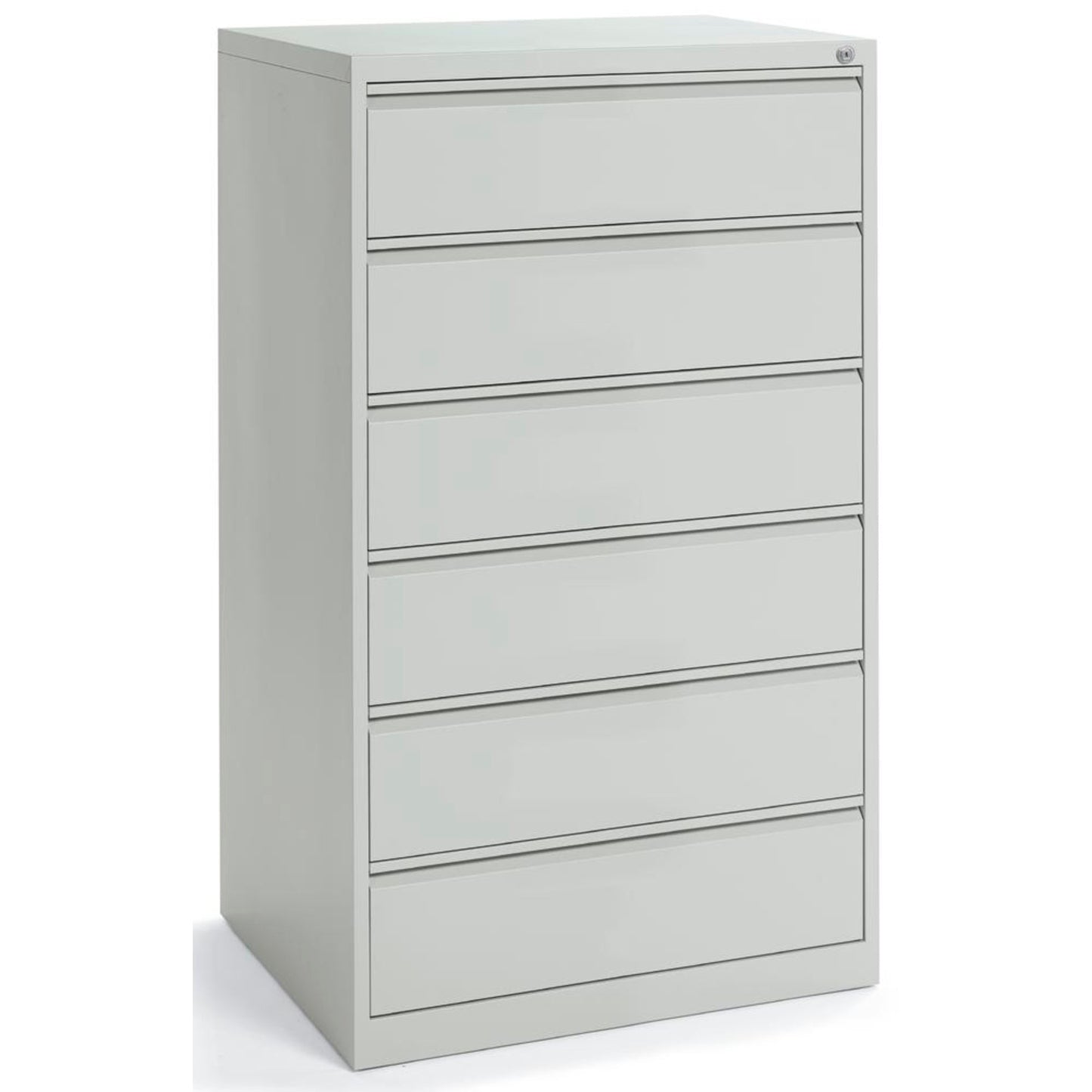 Karteischrank BASE LINE 760 x 1.320 x 620 mm (B x H x T) 6 Schubladen Stahl, pulverbeschichtet lichtgrau