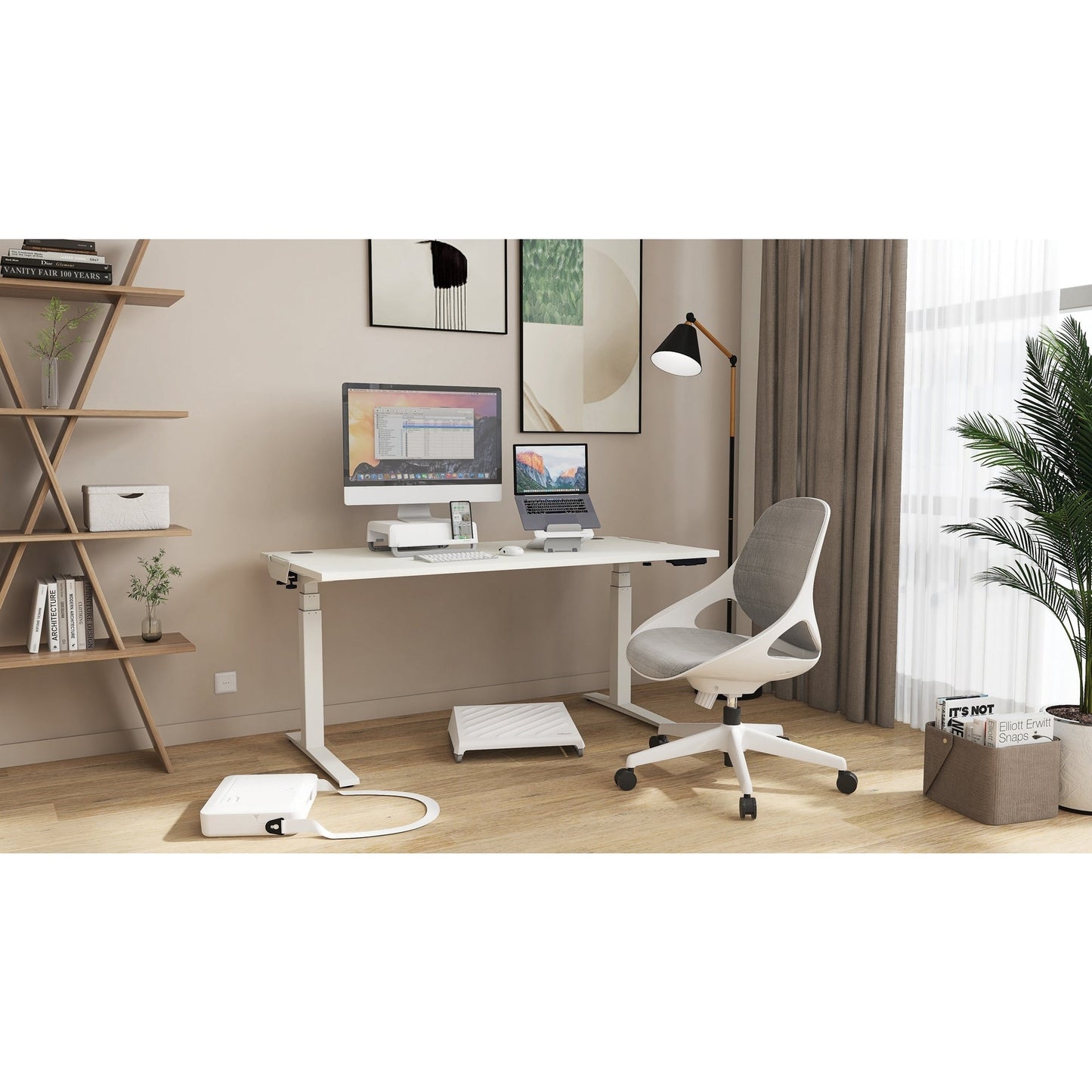 Fellowes® Fußstütze BreytaT 49 x 9,8 x 36 cm (B x H x T) nicht beheizbar Kunststoff, 100 % recycelbar weiß