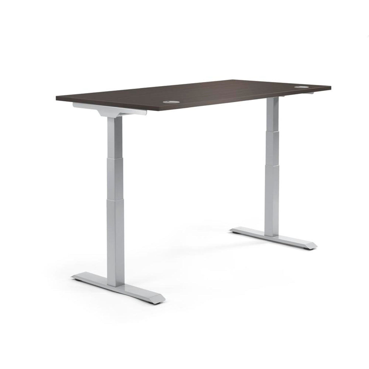 Schreibtisch FLEX MODUL Maße: 2.000 x 605-1.255 x 800 mm (B x H x T) Spanplatte, melaminharzbeschichtet eiche dunkel