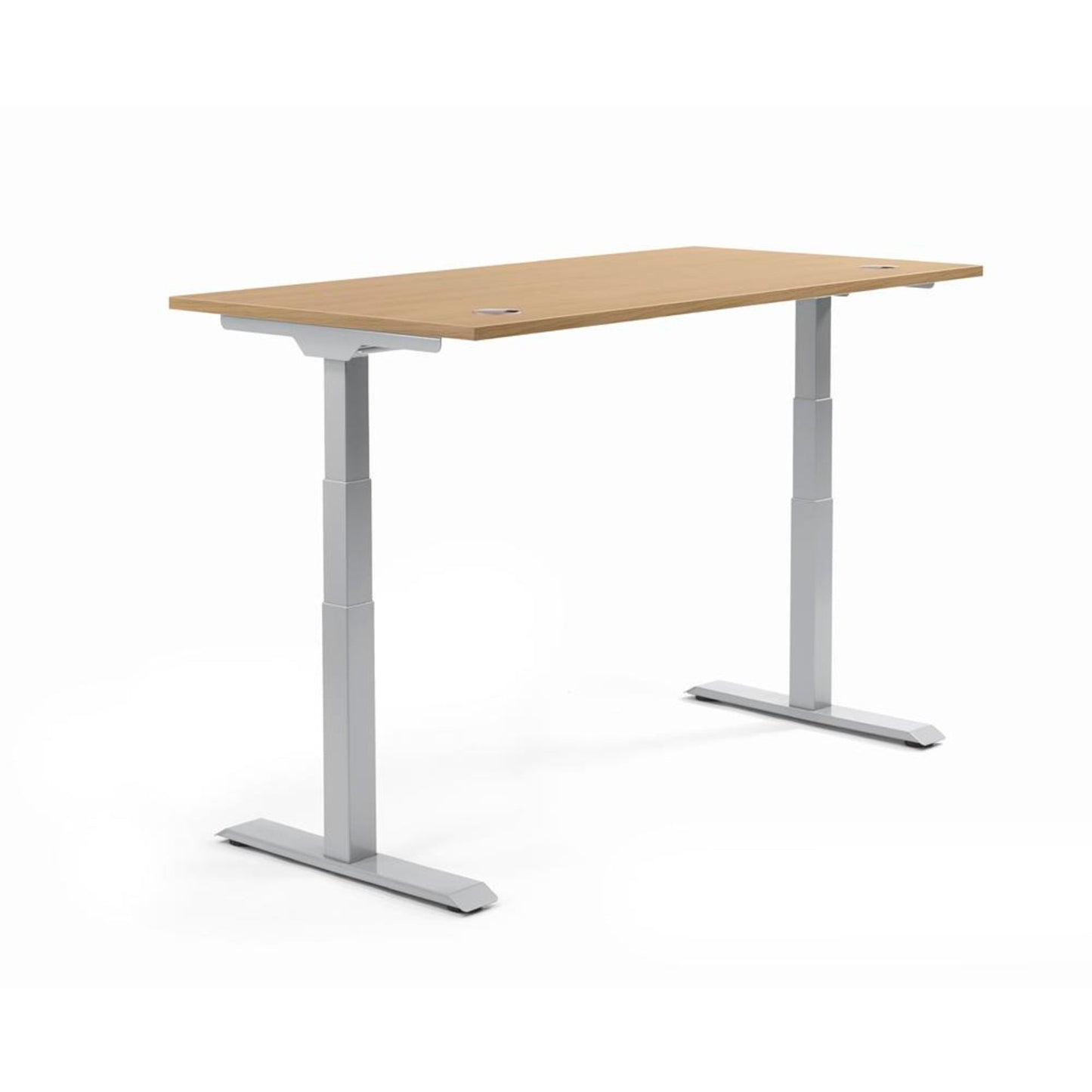 Schreibtisch FLEX MODUL Maße: 1.600 x 605-1.255 x 800 mm (B x H x T) Spanplatte, melaminharzbeschichtet eiche hell