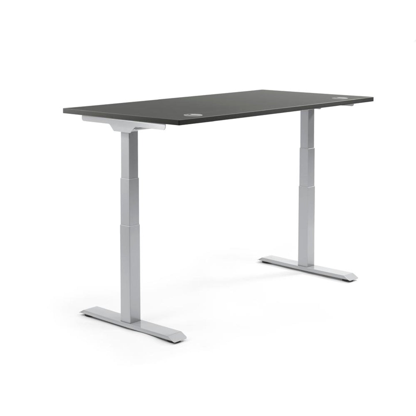 Schreibtisch FLEX MODUL Maße: 2.000 x 605-1.255 x 800 mm (B x H x T) Spanplatte, melaminharzbeschichtet anthrazit