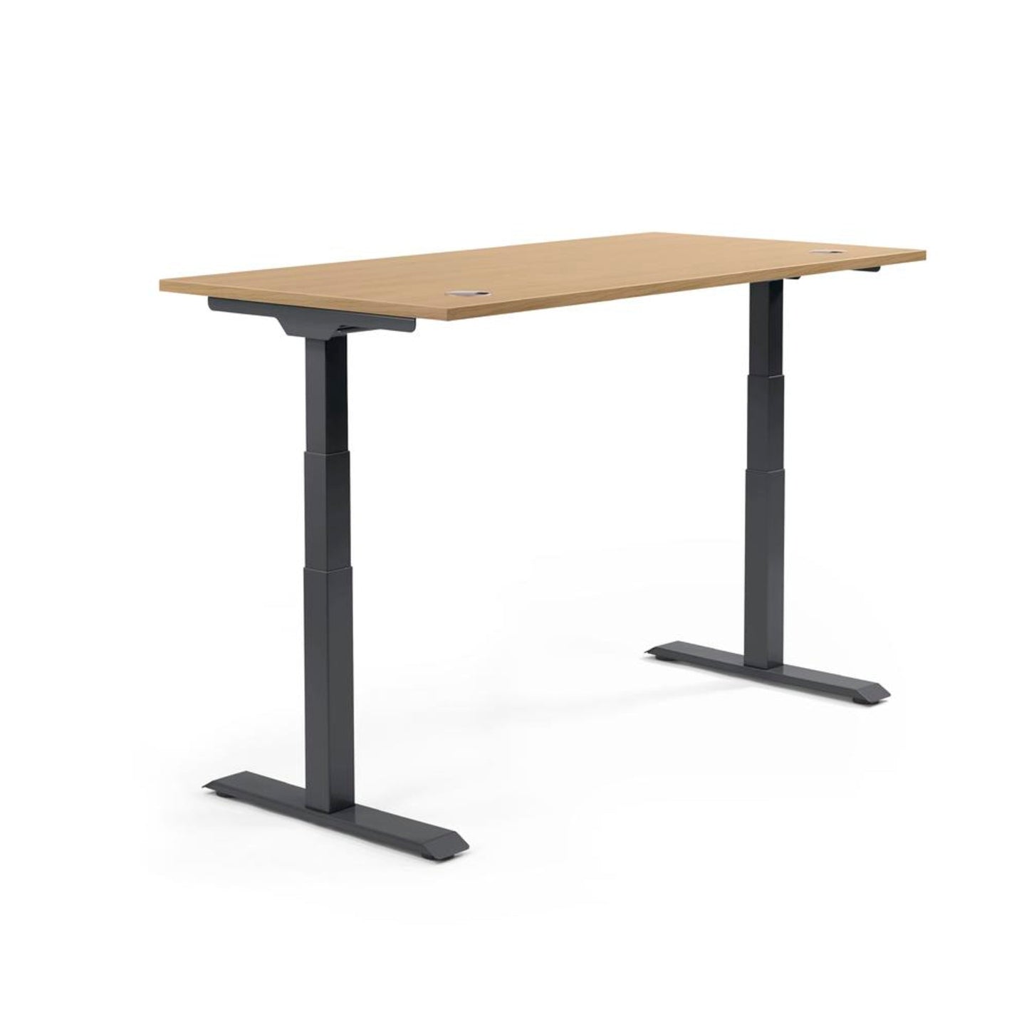 Schreibtisch FLEX MODUL Maße: 1.800 x 605-1.255 x 800 mm (B x H x T) Spanplatte, melaminharzbeschichtet eiche hell