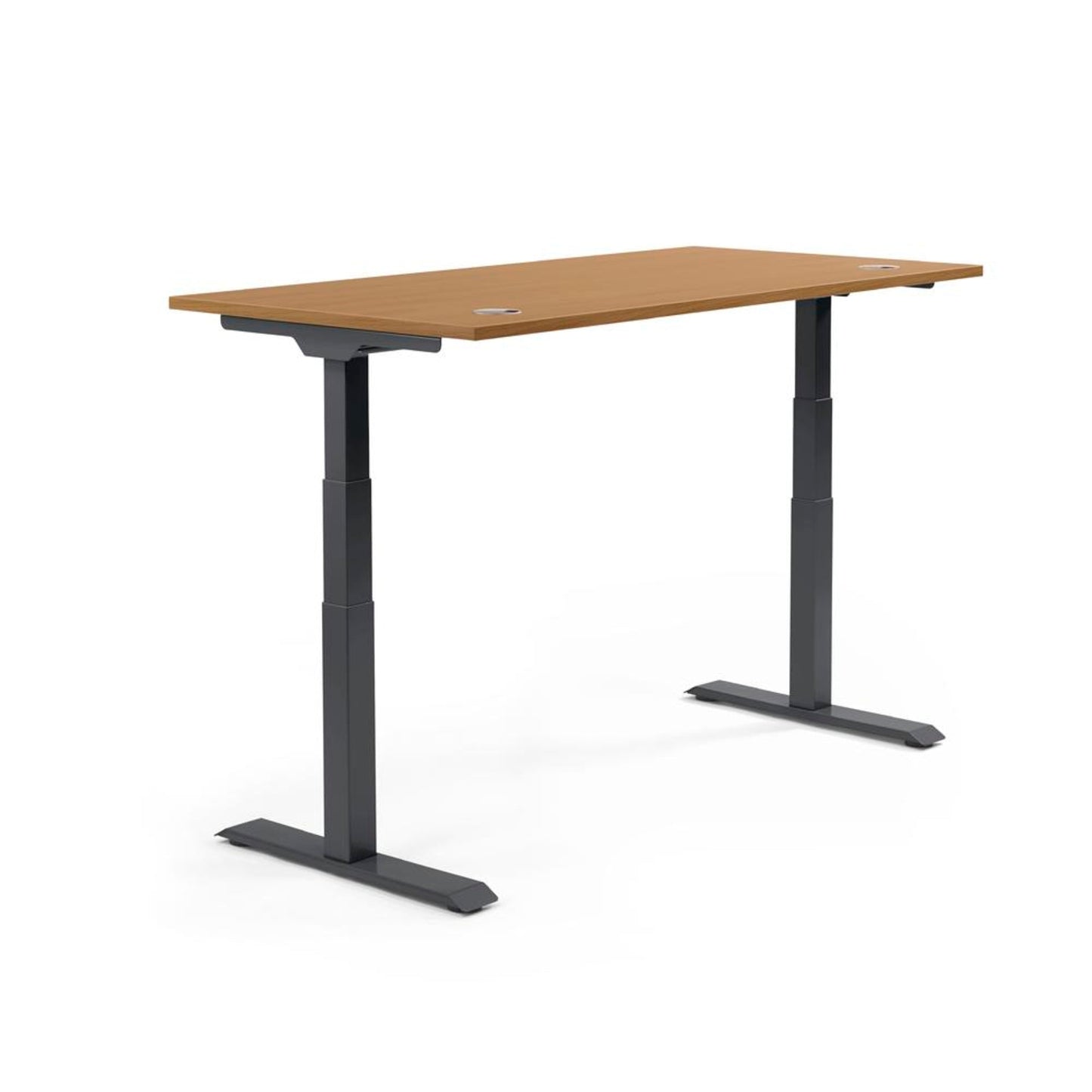 Schreibtisch FLEX MODUL Maße: 1.600 x 605-1.255 x 800 mm (B x H x T) Spanplatte, melaminharzbeschichtet nuss