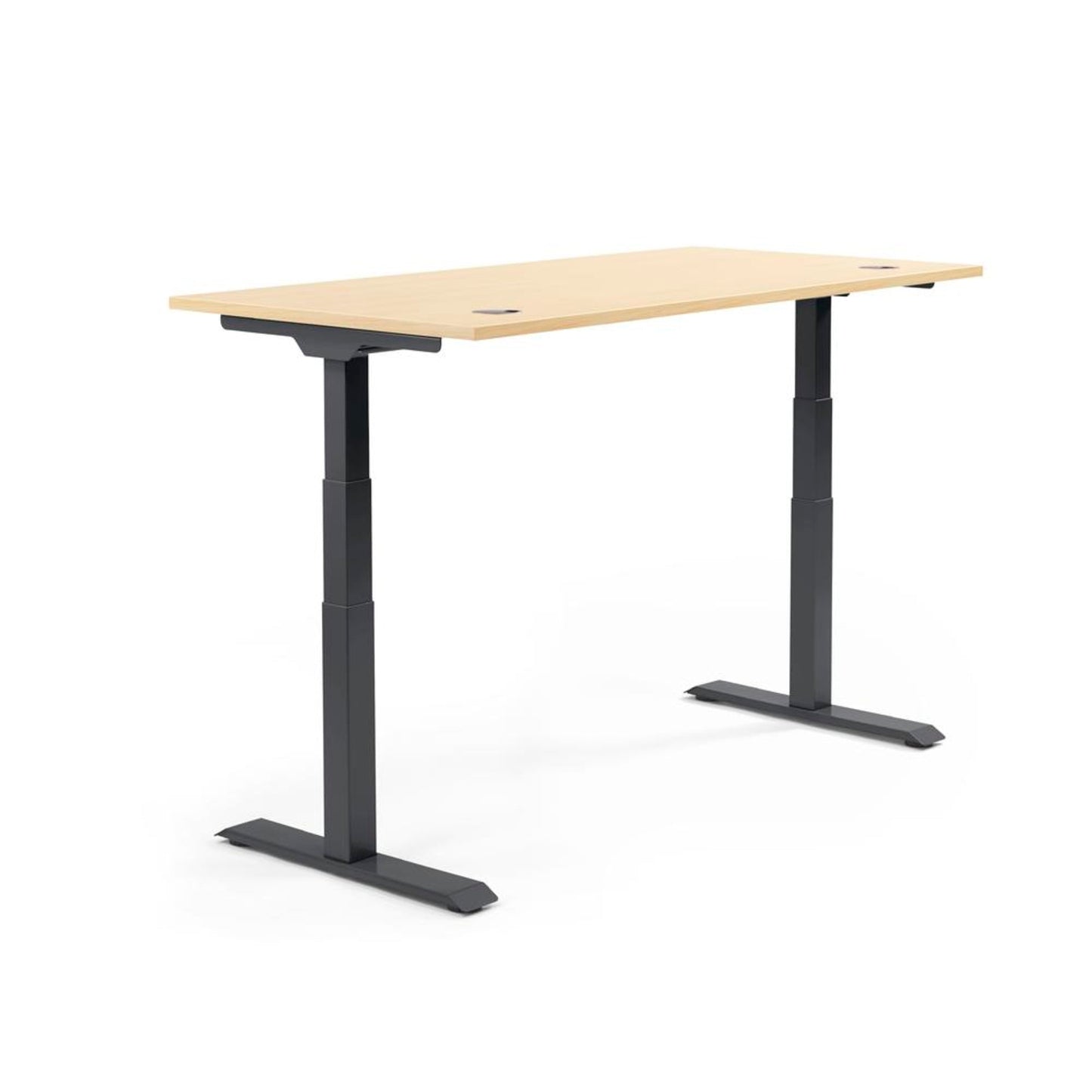 Schreibtisch FLEX MODUL Maße: 2.000 x 605-1.255 x 800 mm (B x H x T) Spanplatte, melaminharzbeschichtet ahorn