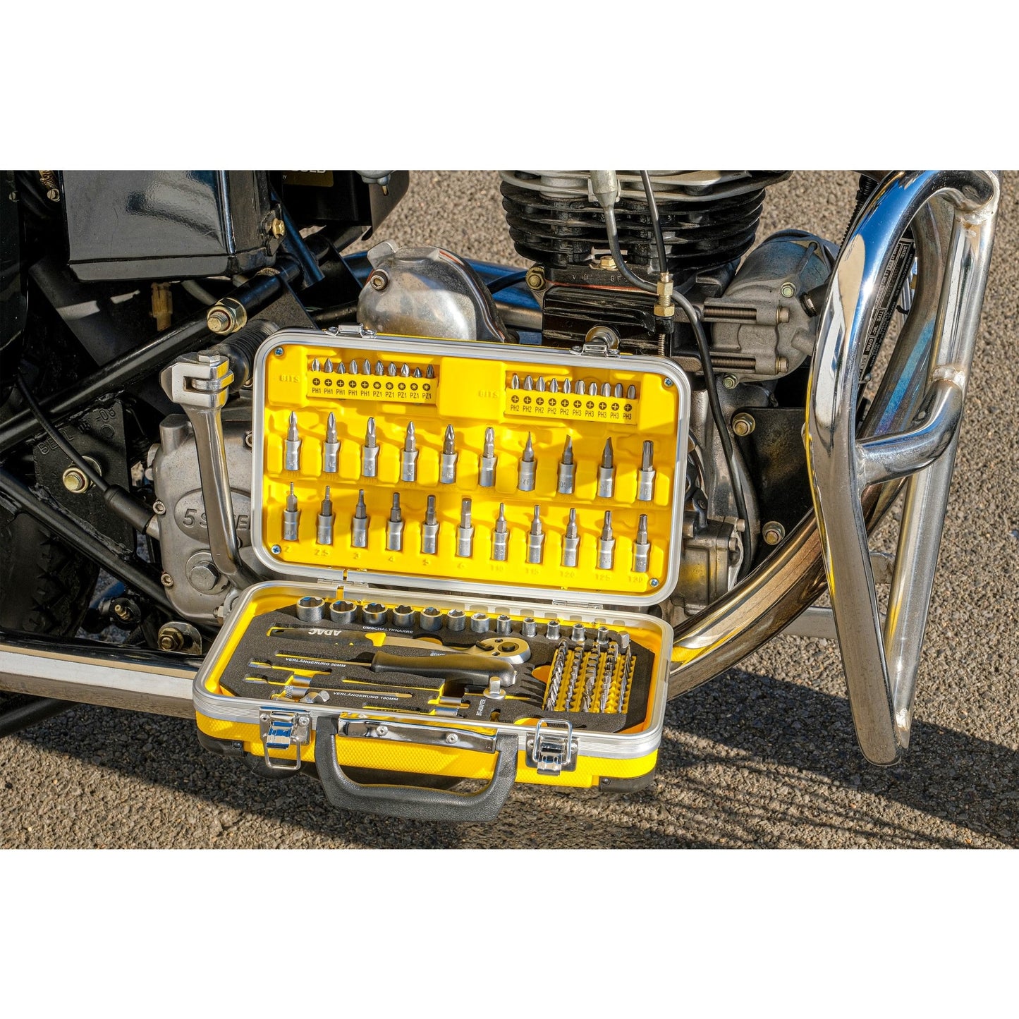 BRÜDER MANNESMANN Schraub- und Bitsatz ADAC 116 Teile mit Koffer