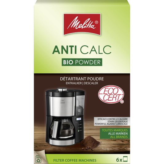 Melitta Entkalker ANTI CALC Bio Pulver Karton Karton 6 x 20g/Pack.