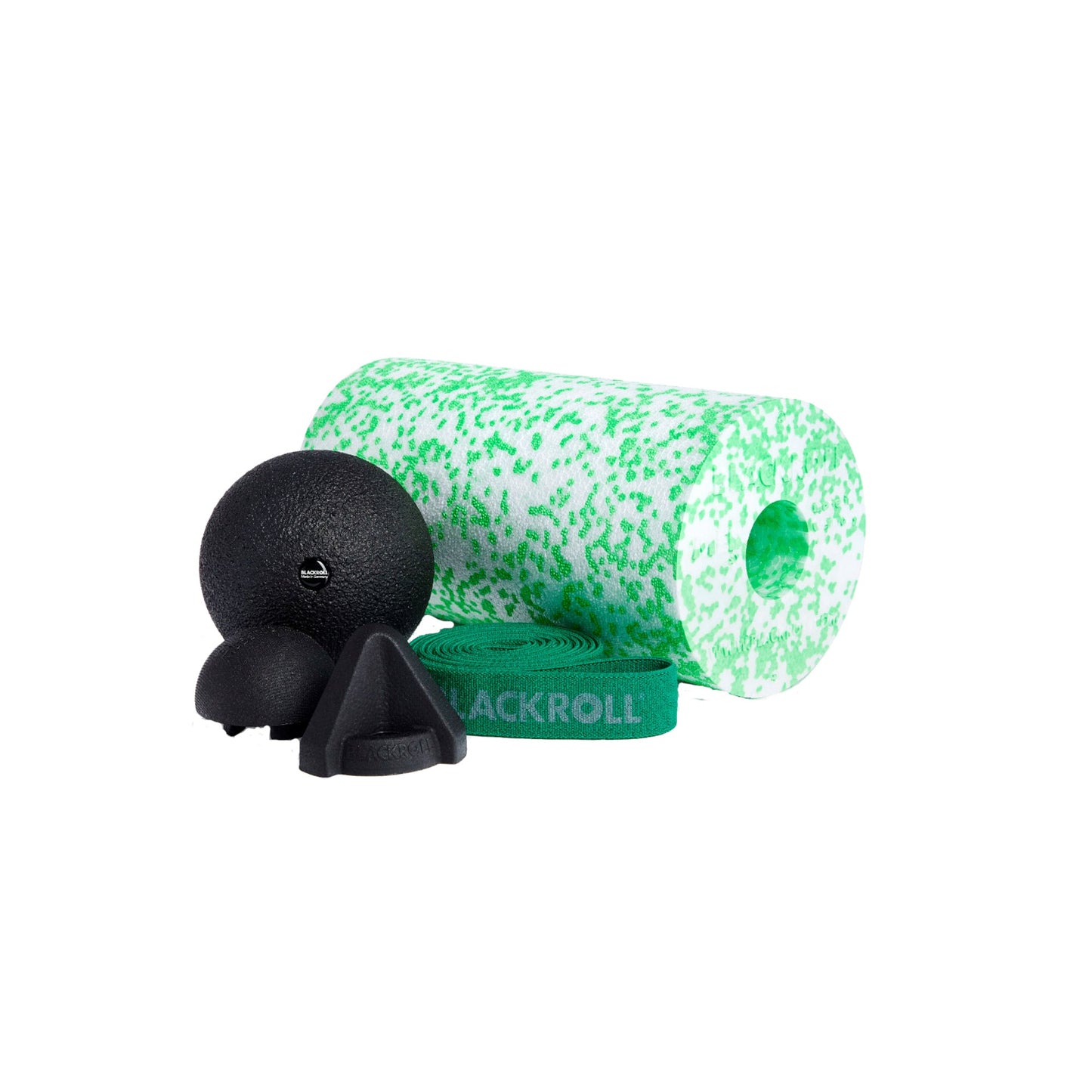 BLACKROLL Faszienrolle BACK BOX 27,4 x 15,2 x 31,5 cm (B x H x T) 150g inkl. 1 x BLACKROLL® BALL 12 Faszienball groß, 1 x BLACKROLL® TRIGGER mit handlichem Griff, 1 x BLACKROLL® SUPER BAND Trainingsband expandiertes Polypropylen weiß/grün