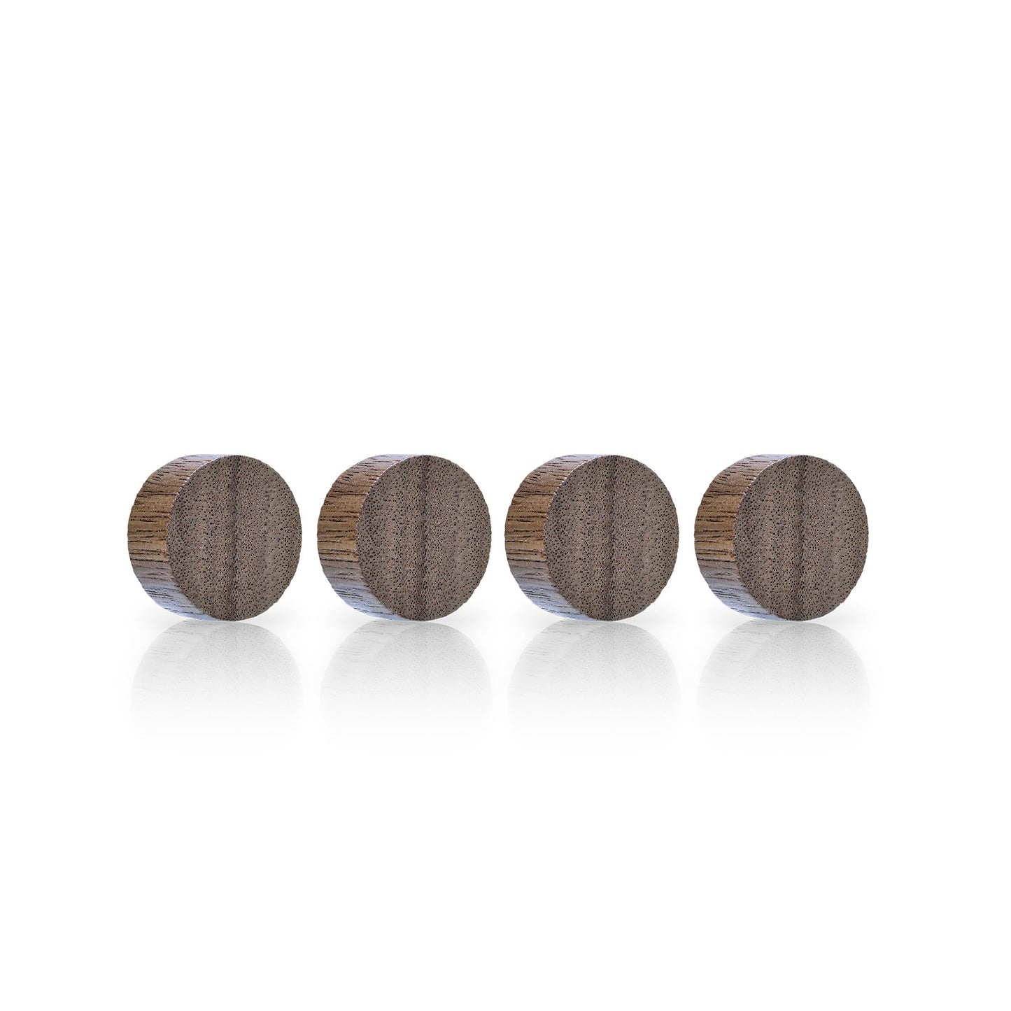 magnetoplan® Magnet Design Wood Series 30mm 4kg Walnußholz dunkelbraun 4 St./Pack.